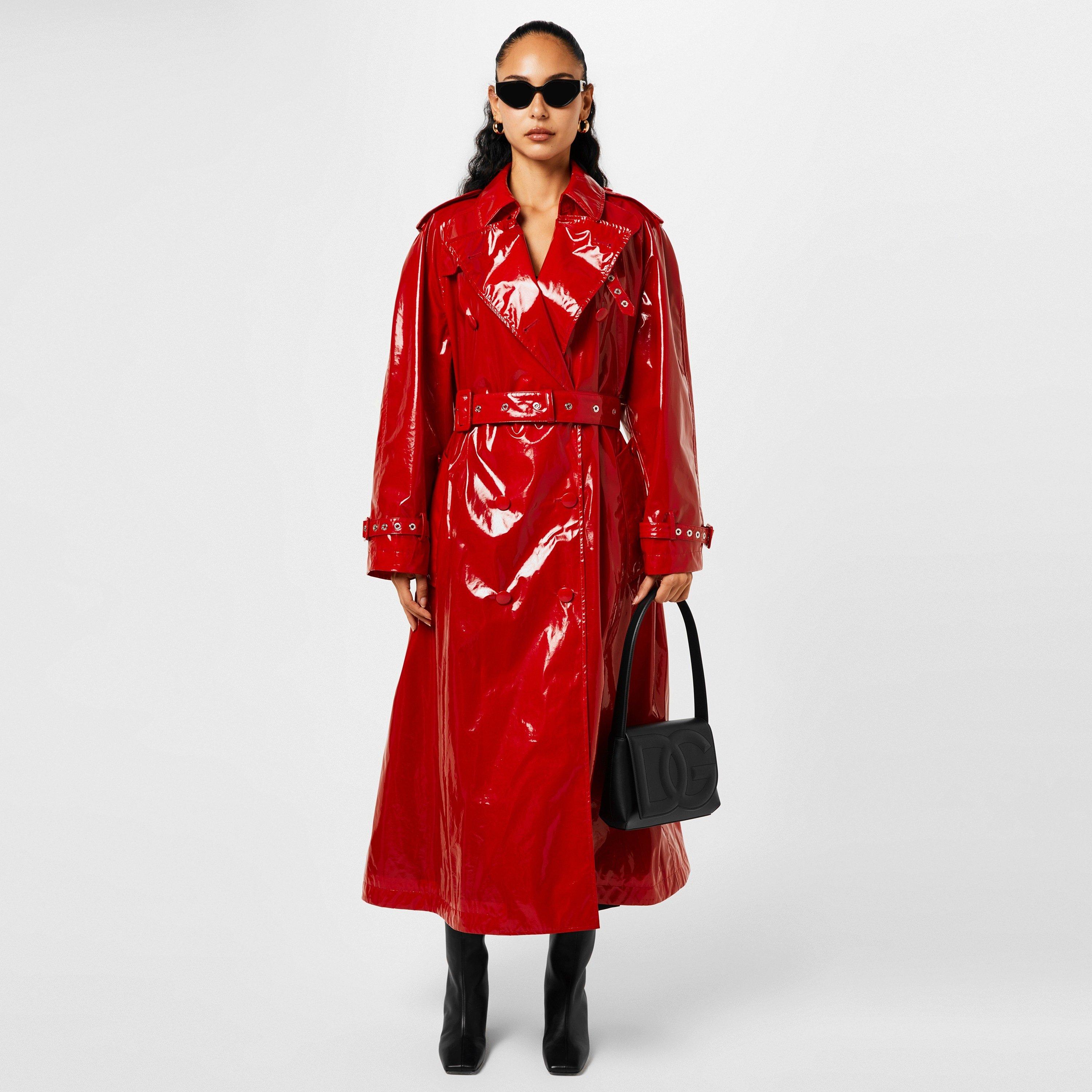 Dolce and Gabbana Patent Trench Coat Trench Coats Cruise Fashion