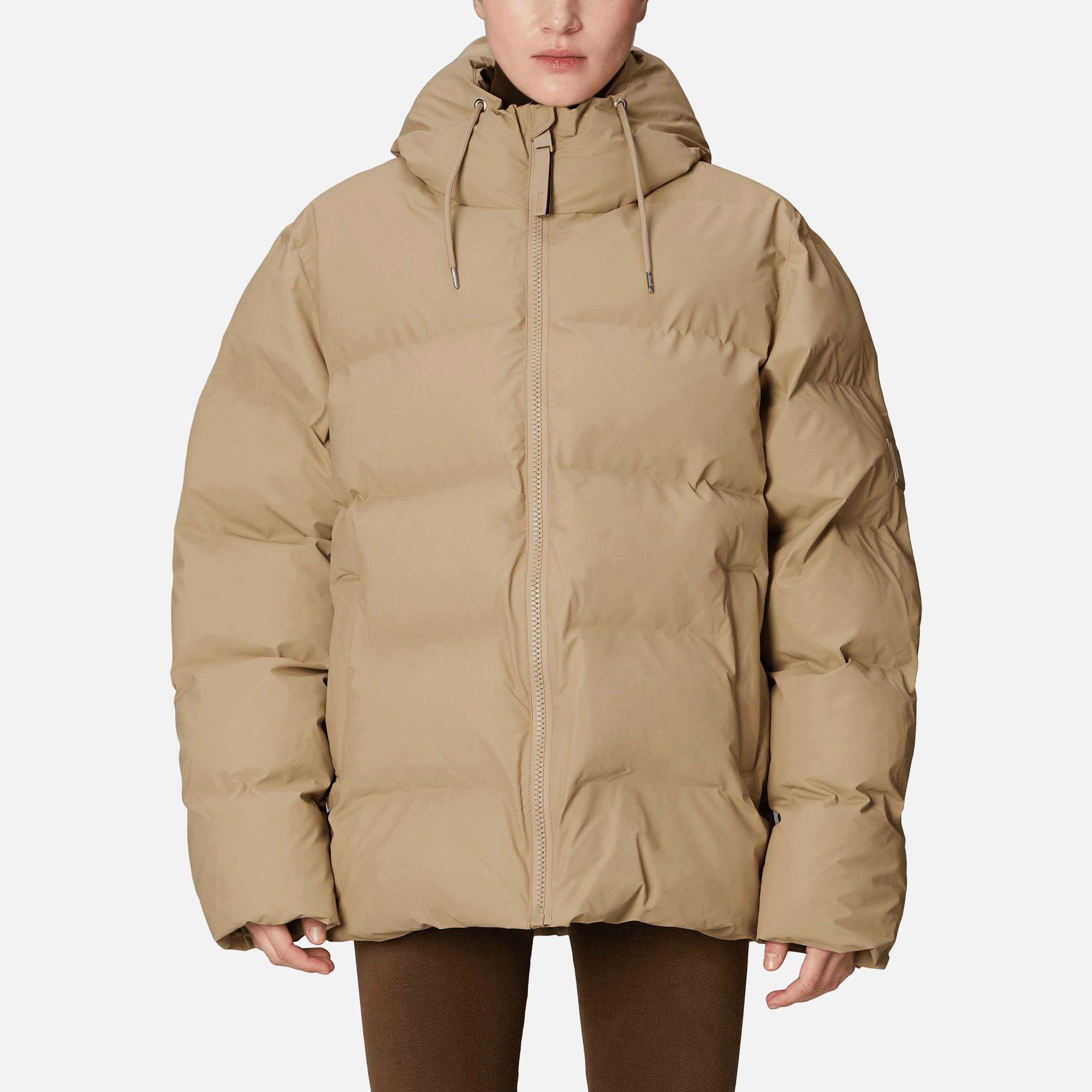 Rains Women's Alta Medium Puffer Jacket - Sand - Large