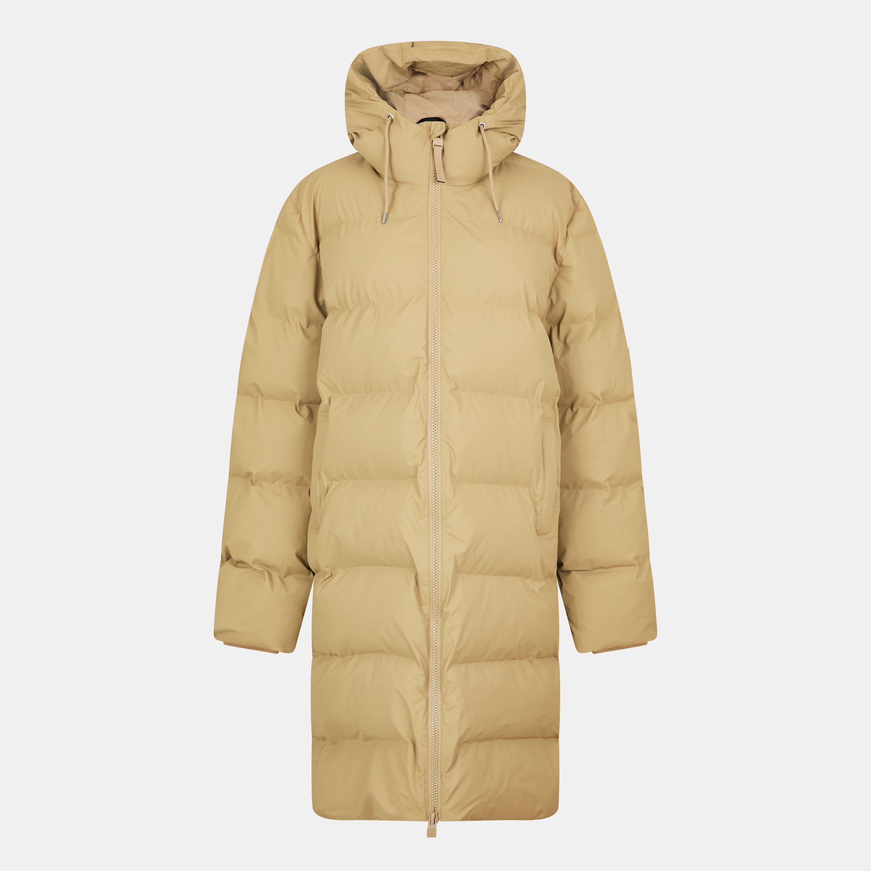 Rains Women's Long Puffer Jacket - Sand - Large