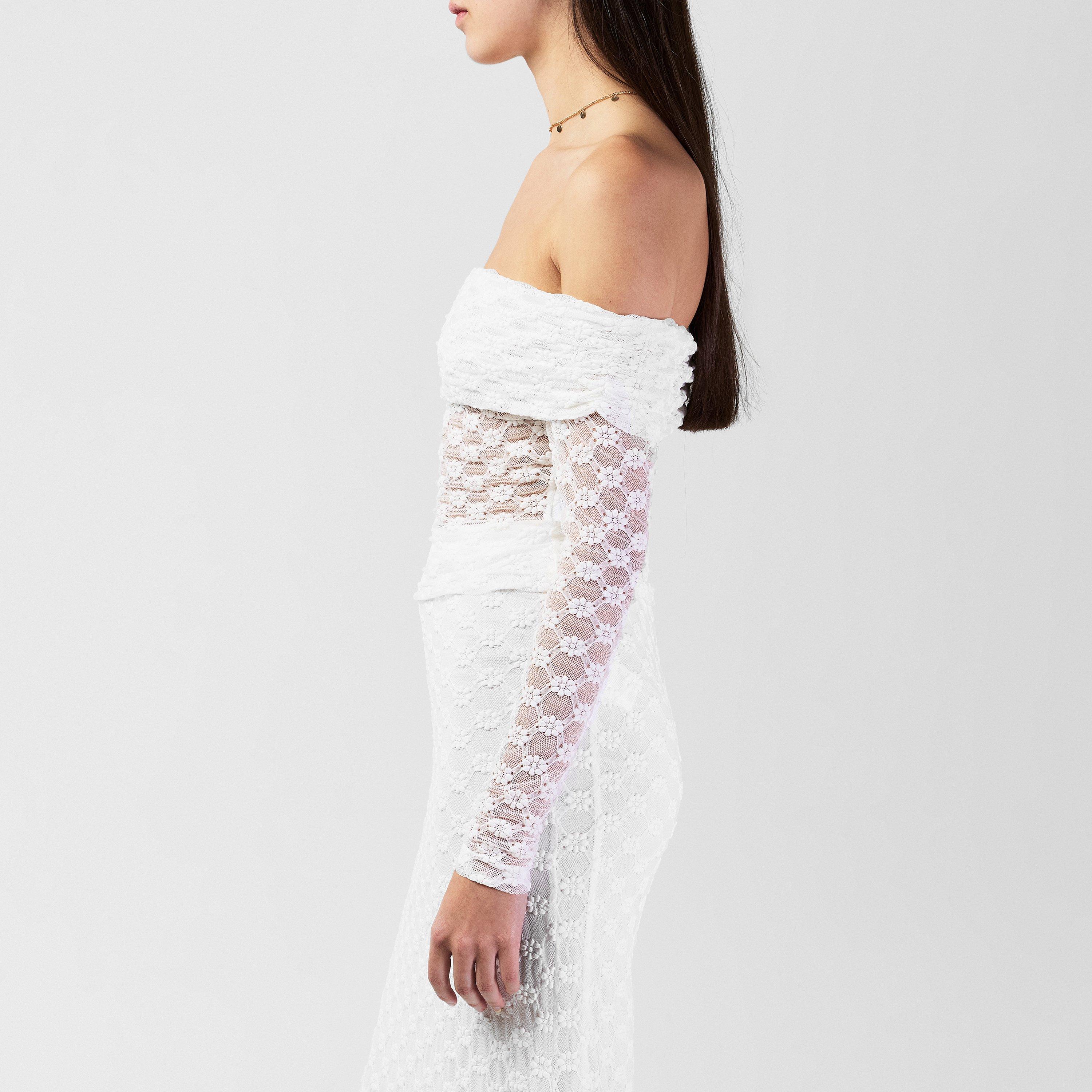 Orchid White - Bardot - Adoni Off The Shoulder Top - 2