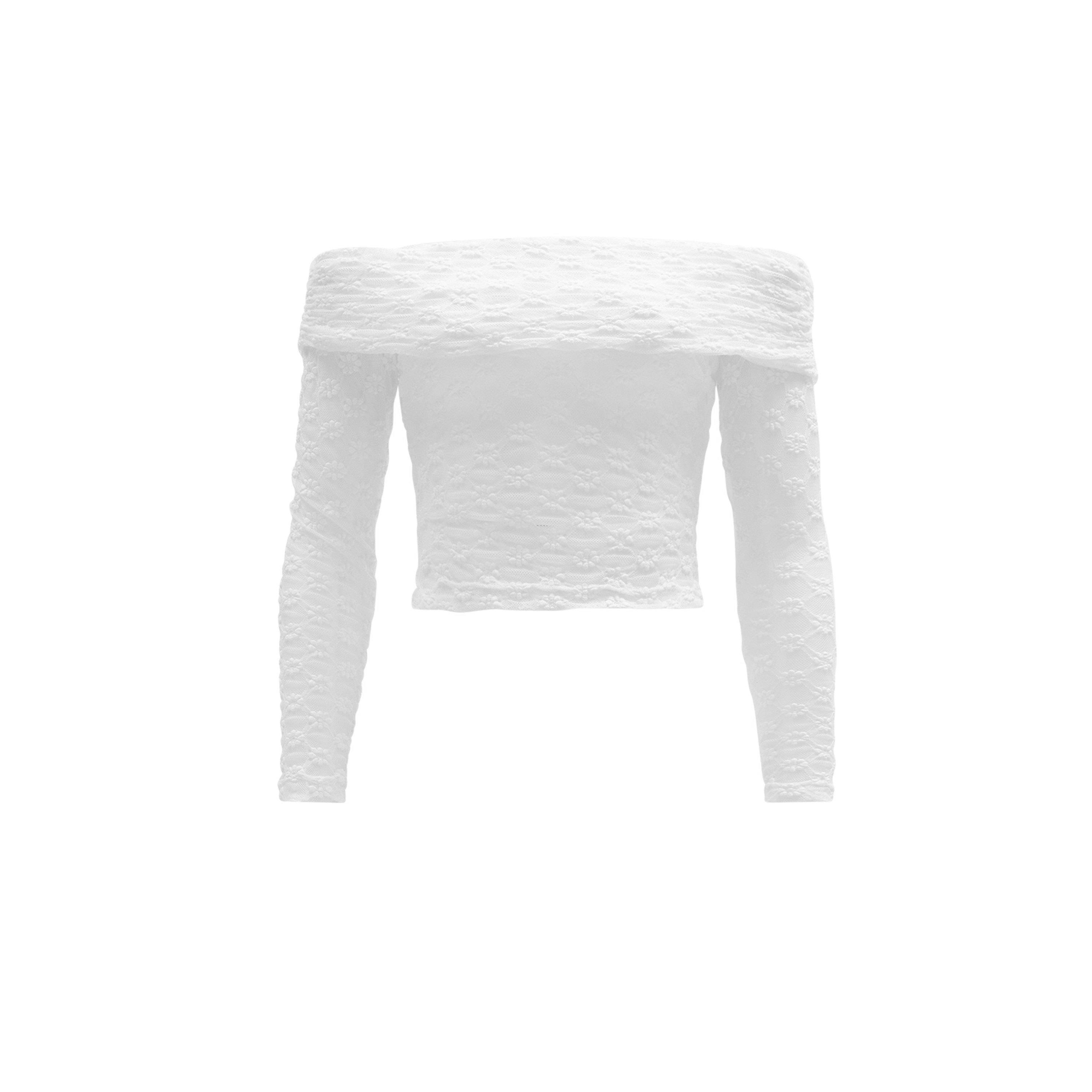 Orchid White - Bardot - Adoni Off The Shoulder Top - 8