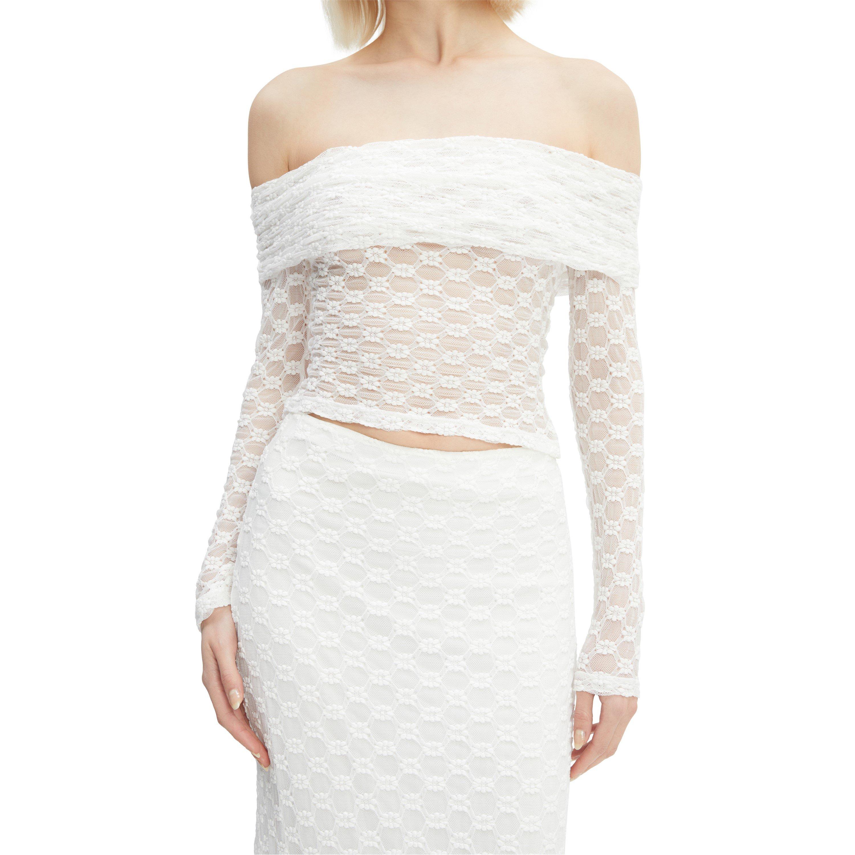 Orchid White - Bardot - Adoni Off The Shoulder Top - 5