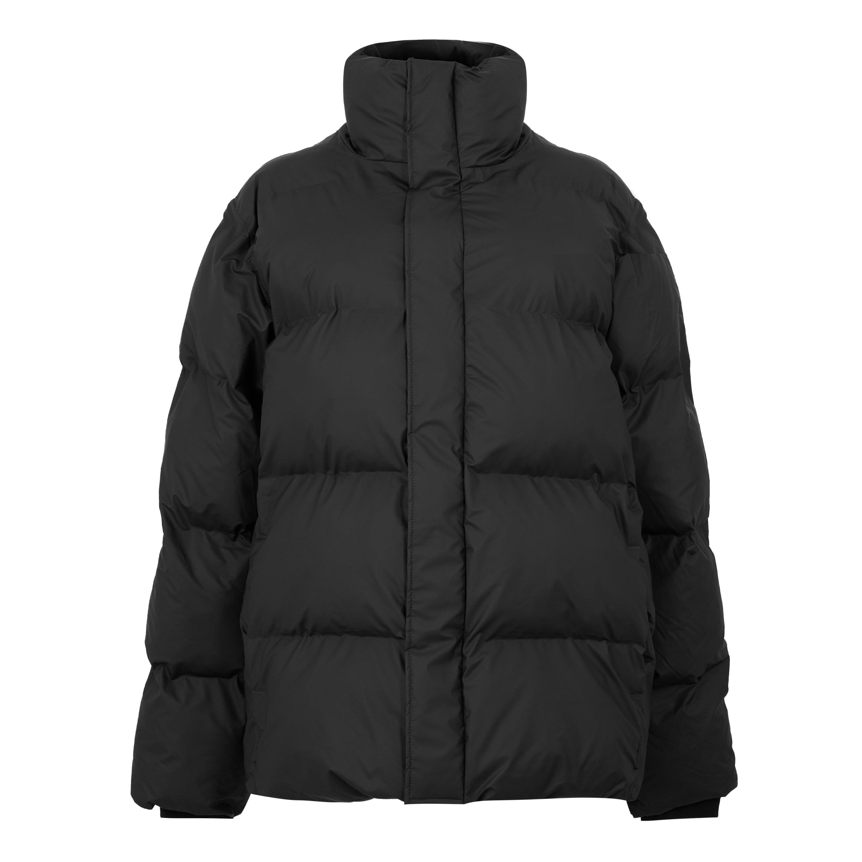 Rains Women's Boxy Medium Puffer Jacket - Black - X Large