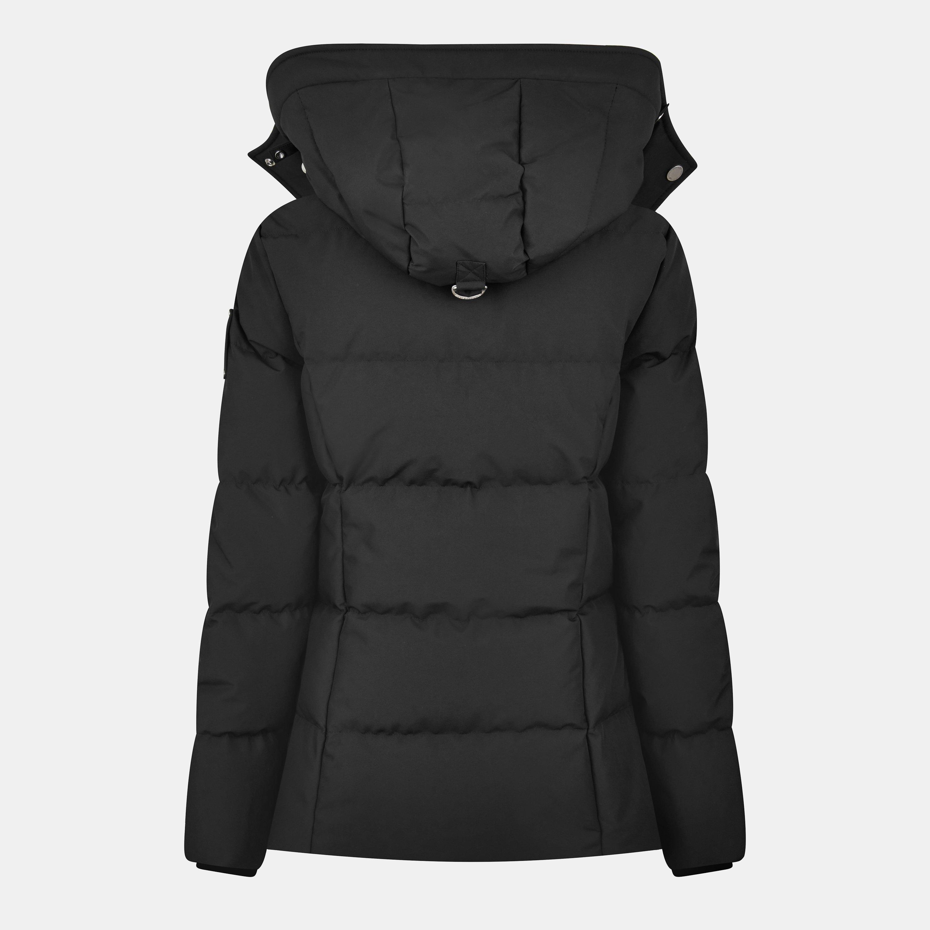 Black Shearling - Moose Knuckles - Women's Cloud Coat Quilted Jacket - 2