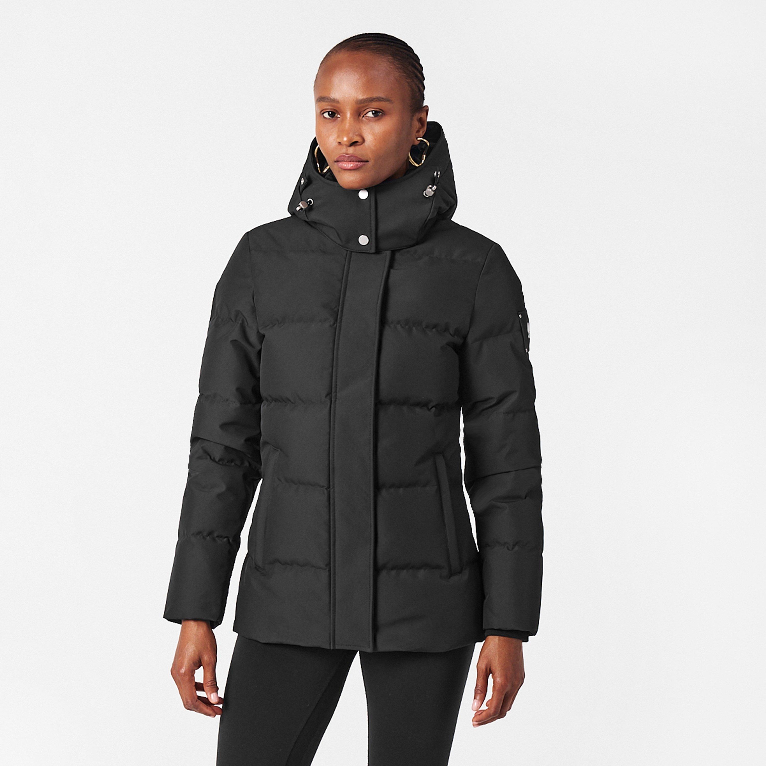 Black Shearling - Moose Knuckles - Women's Cloud Coat Quilted Jacket - 3