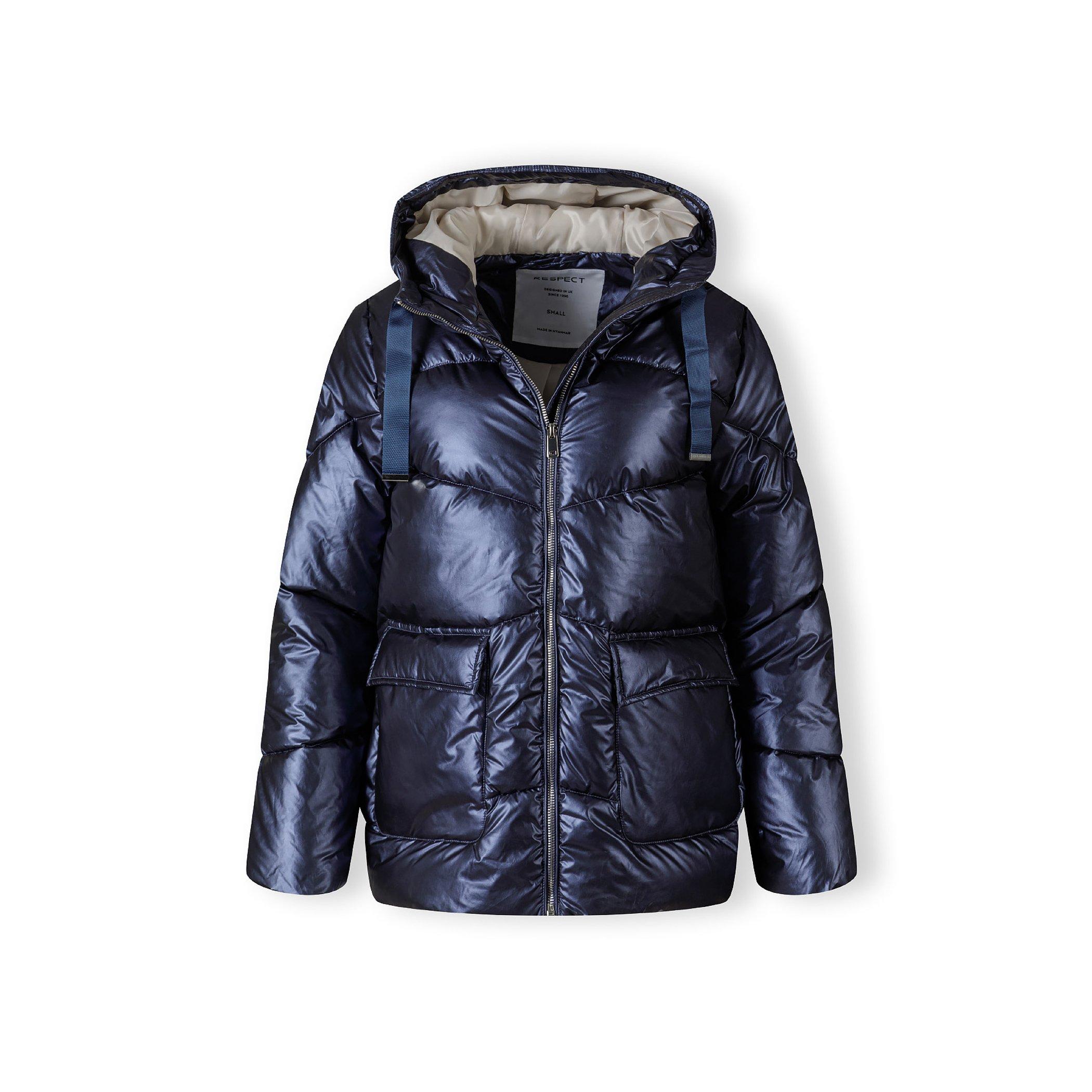 Dark Blue - Minoti - Women quilted short hooded jacket with zip and pockets navy - 6