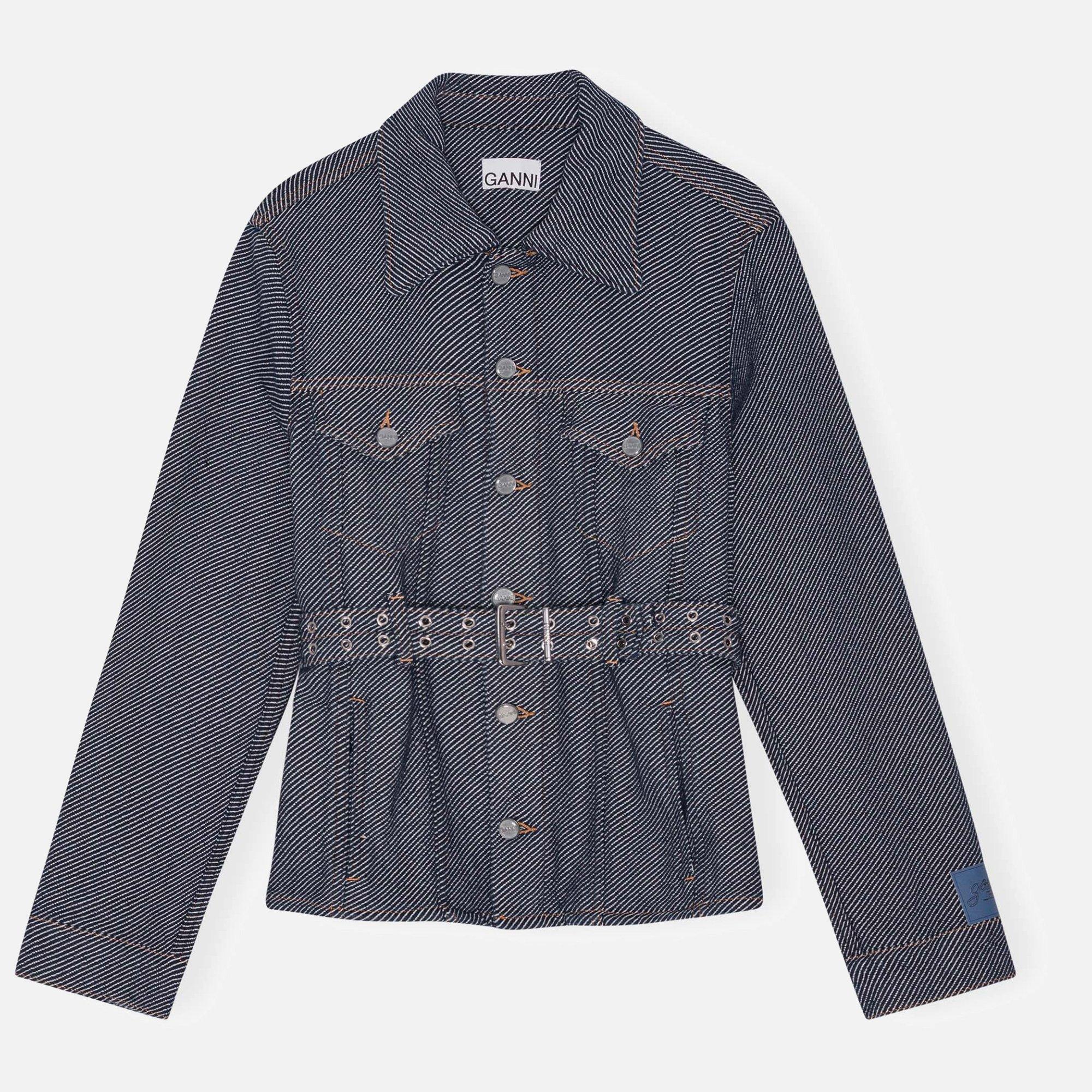 Ganni Women's Short Denim Jacket - Rinse - Size 12 (38)