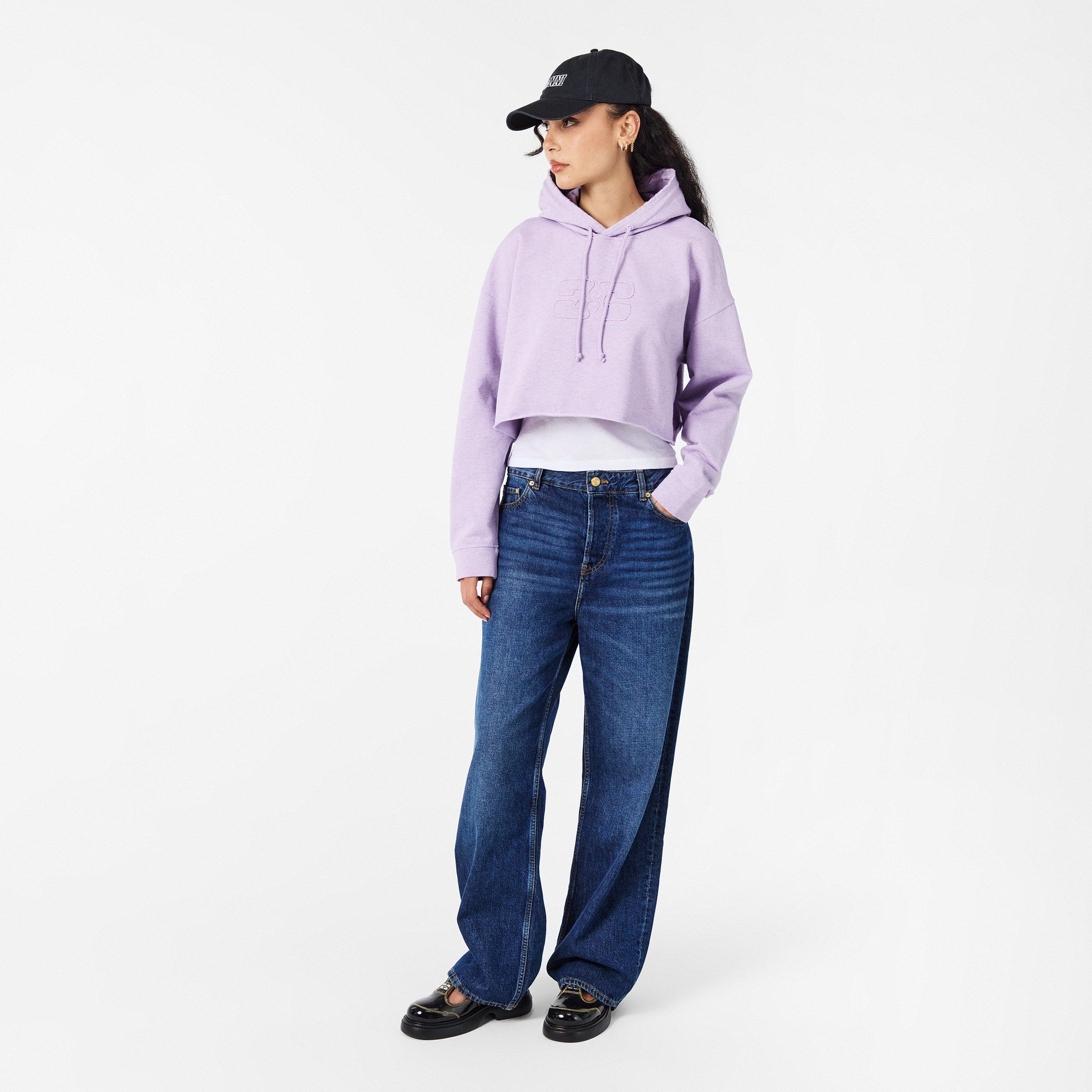 新品タグ付き⭐️GANNIクロップド パーカーCropped Sweatshirt Ganni Women's Cropped Hoodie | Cruise Fashion