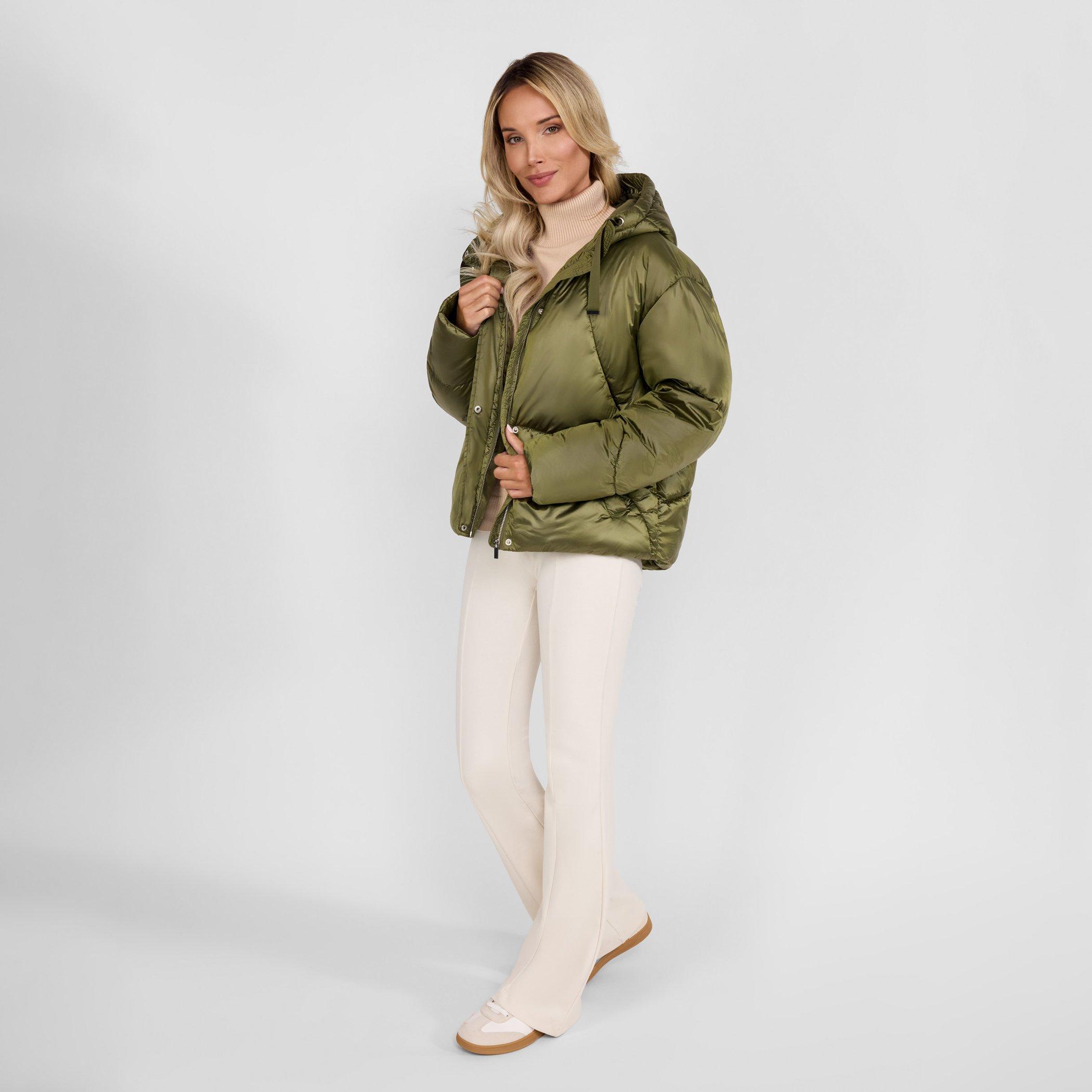 Oliva - Minoti - Women jacket padded hooded olive - 3