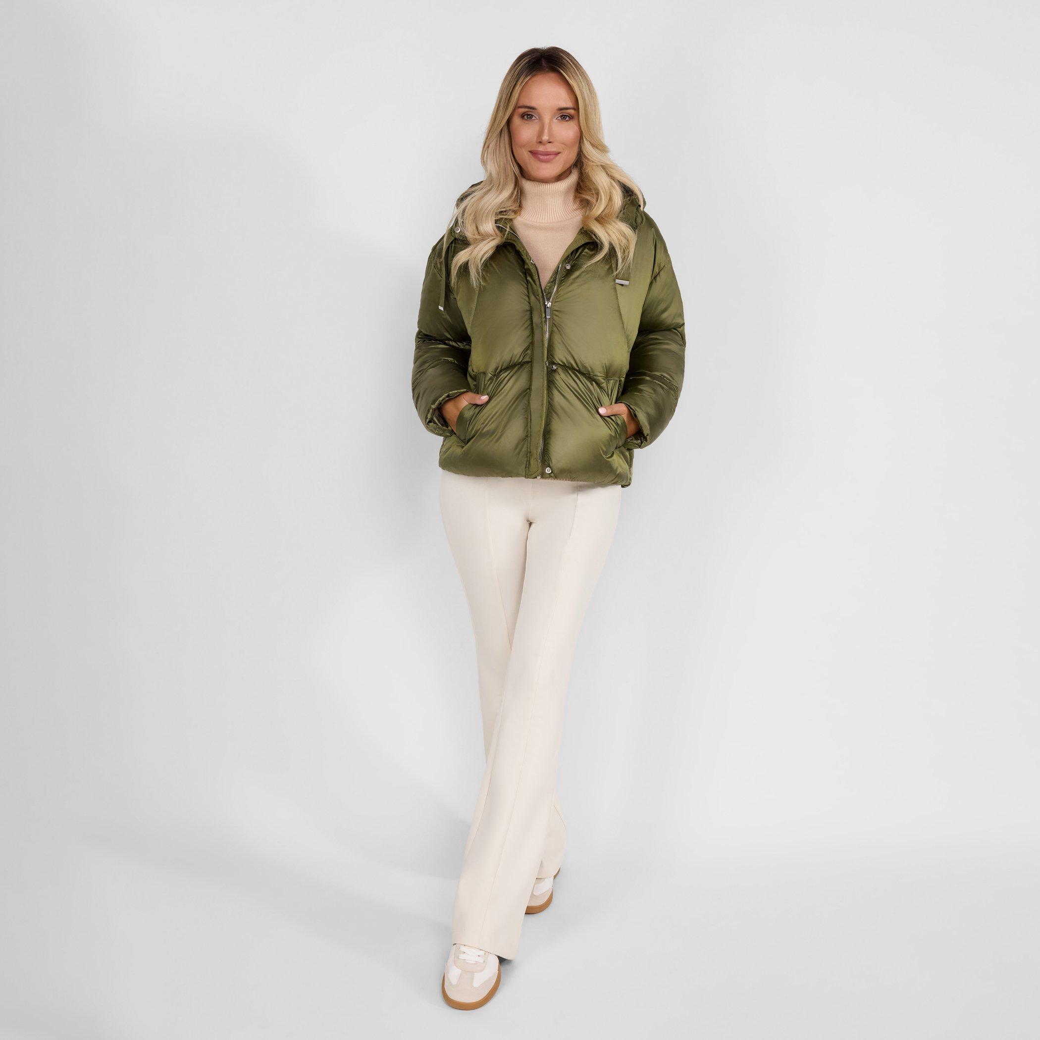 Oliva - Minoti - Women jacket padded hooded olive - 4