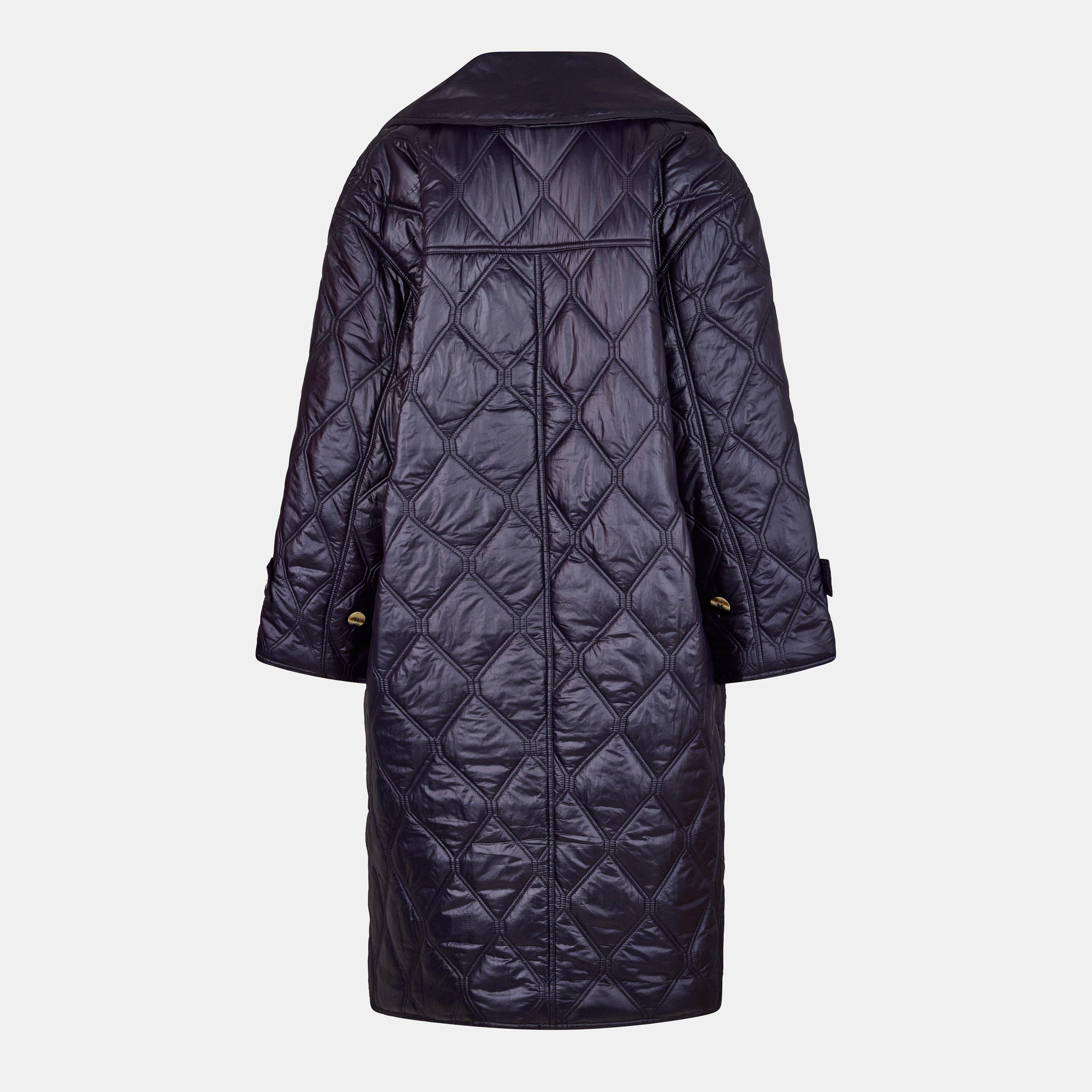 Deep Well - Ganni - Women's Shiny Quilted Jacket - 2