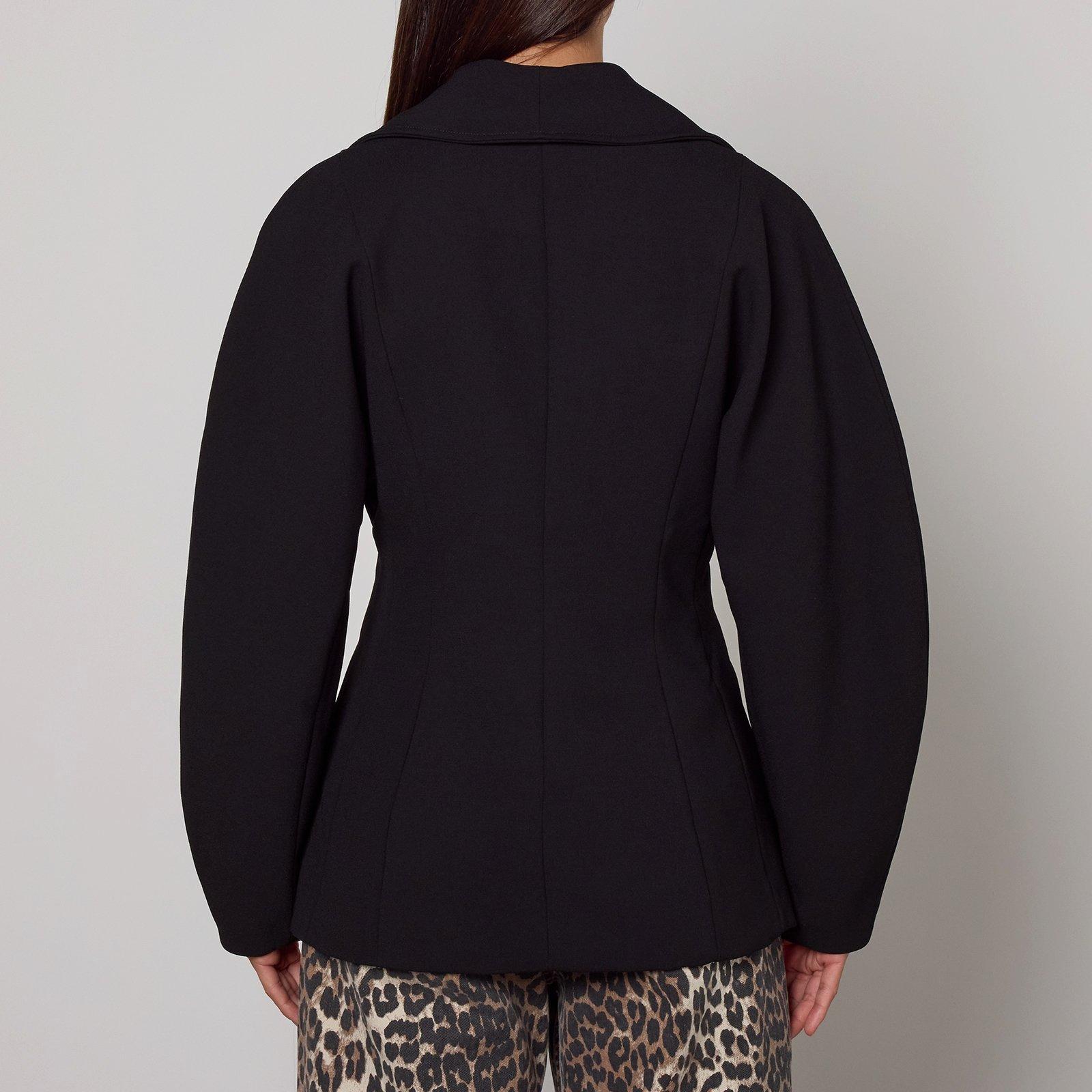 Black - Ganni - Women's Curve Sleeveless Bomber Jacket - 2