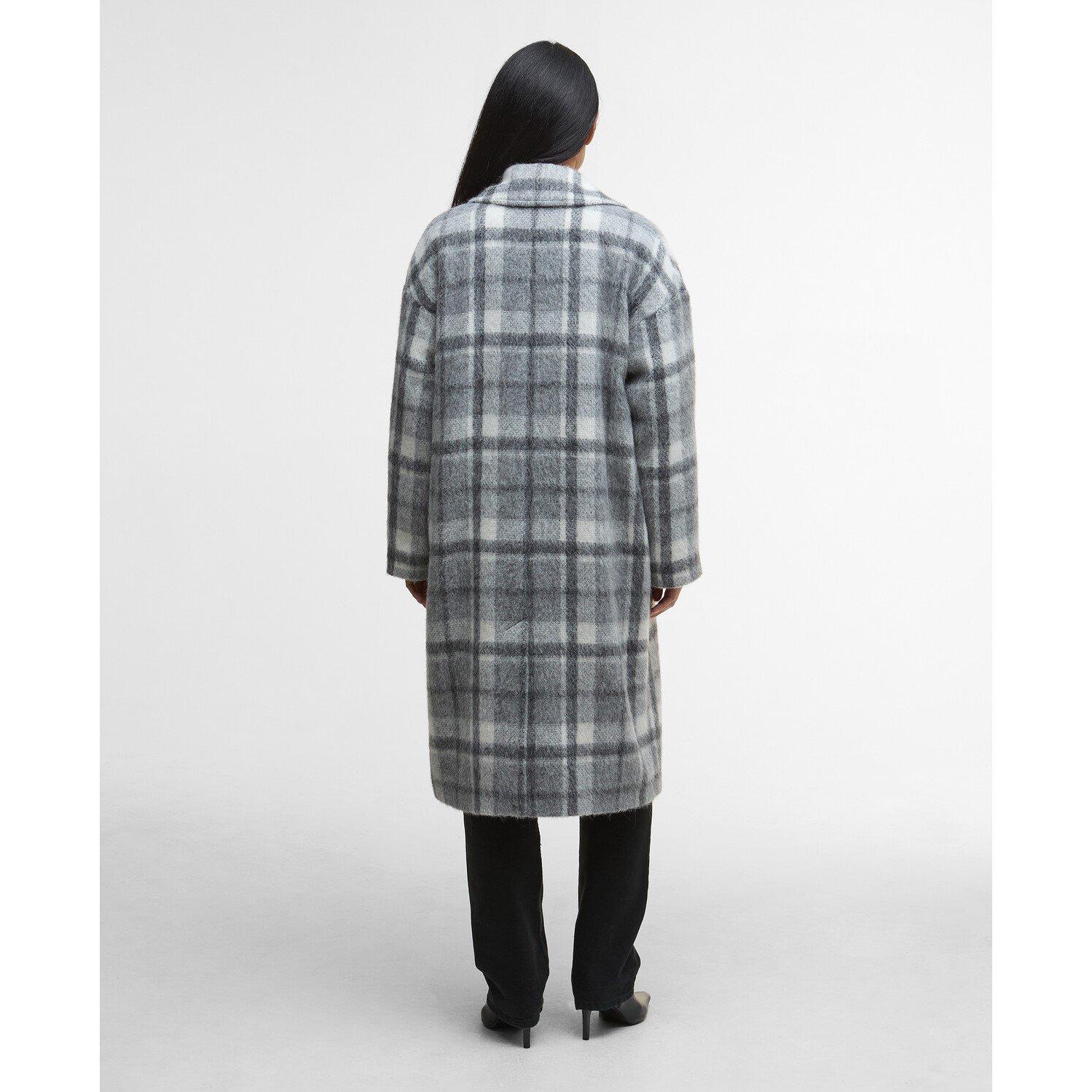 Grey/Tartan - Barbour - Women's B.Li Beattie Wool Overcoat - 3