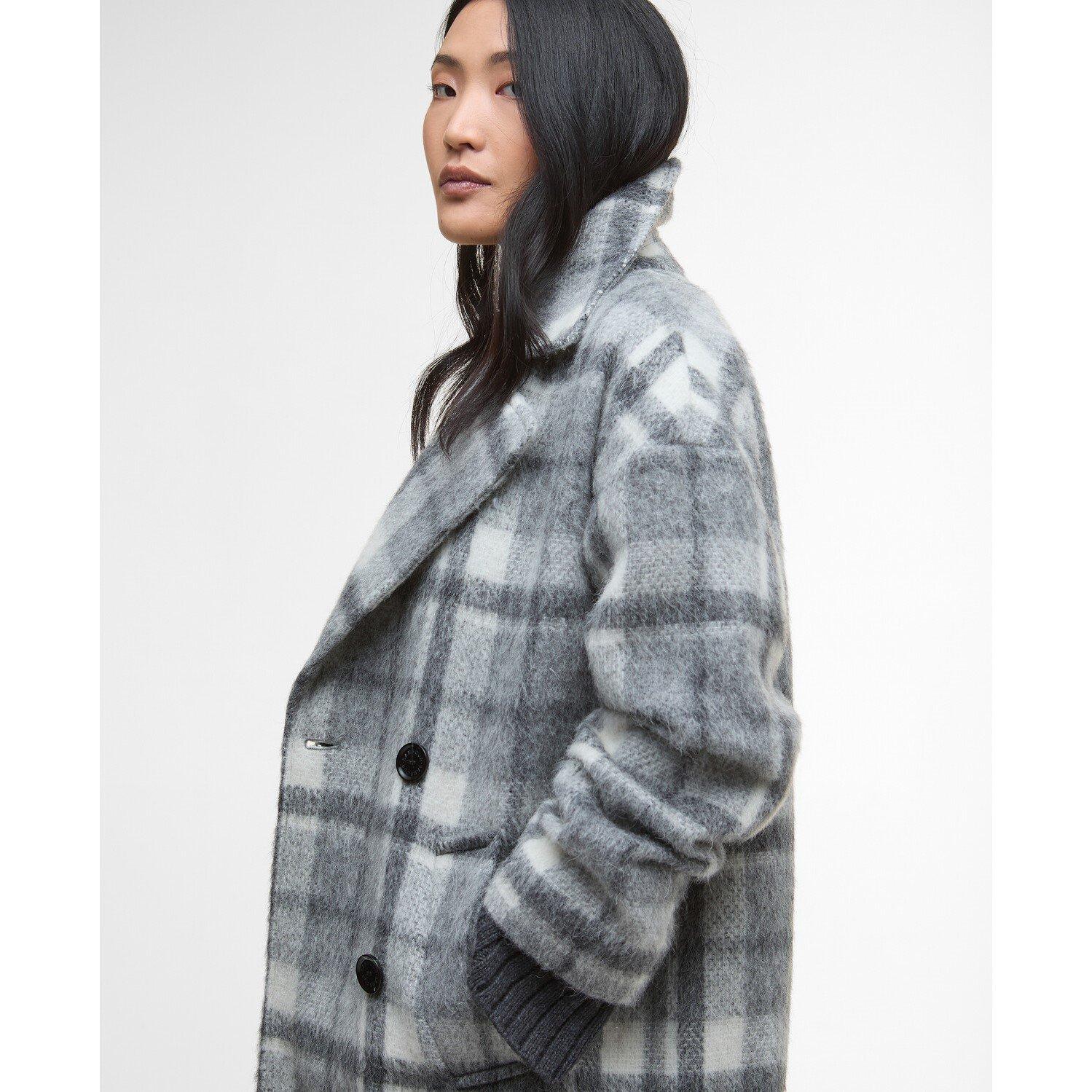 Grey/Tartan - Barbour - Women's B.Li Beattie Wool Overcoat - 5