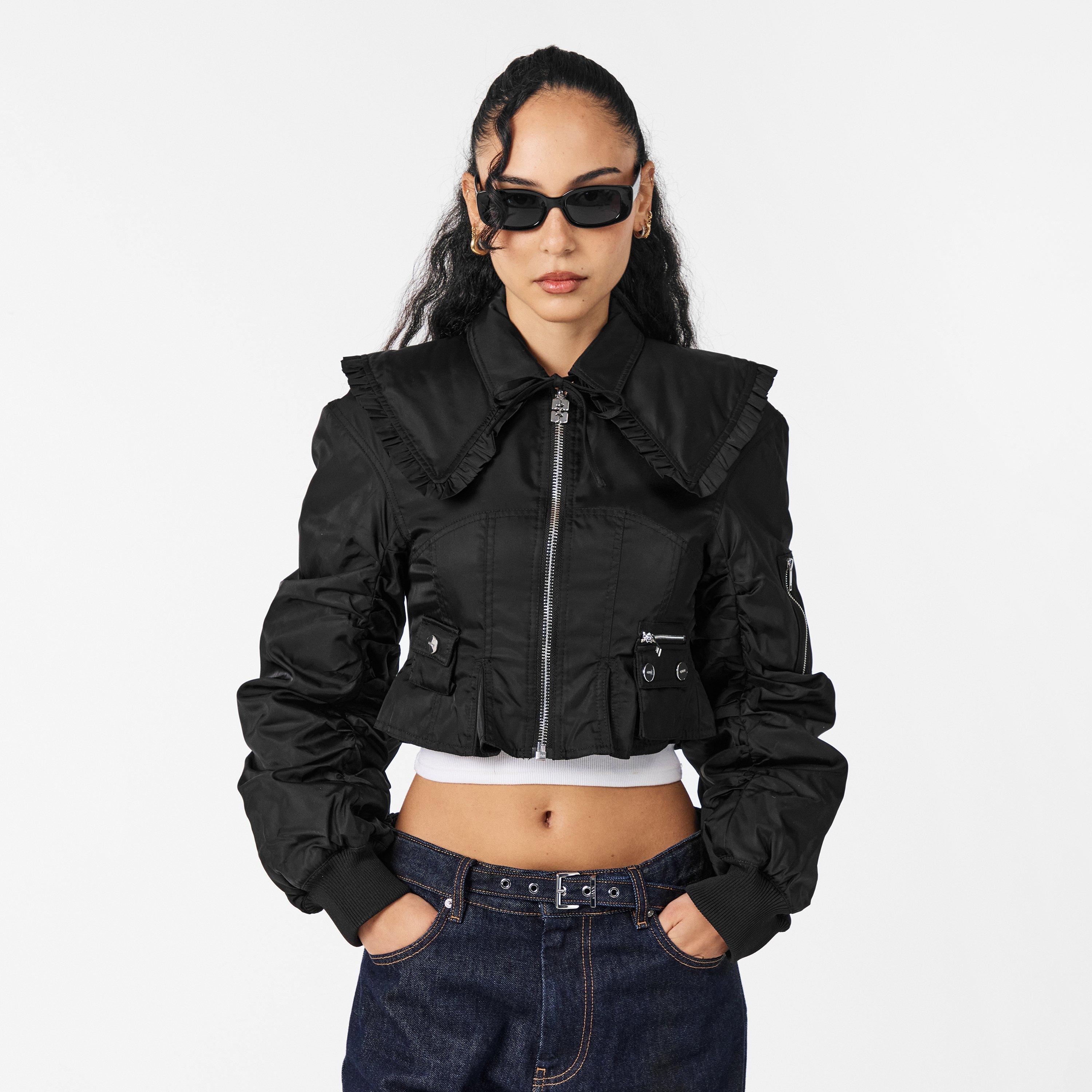 Black - Ganni - Ganni Duchesse Jkt Ld99 - 3