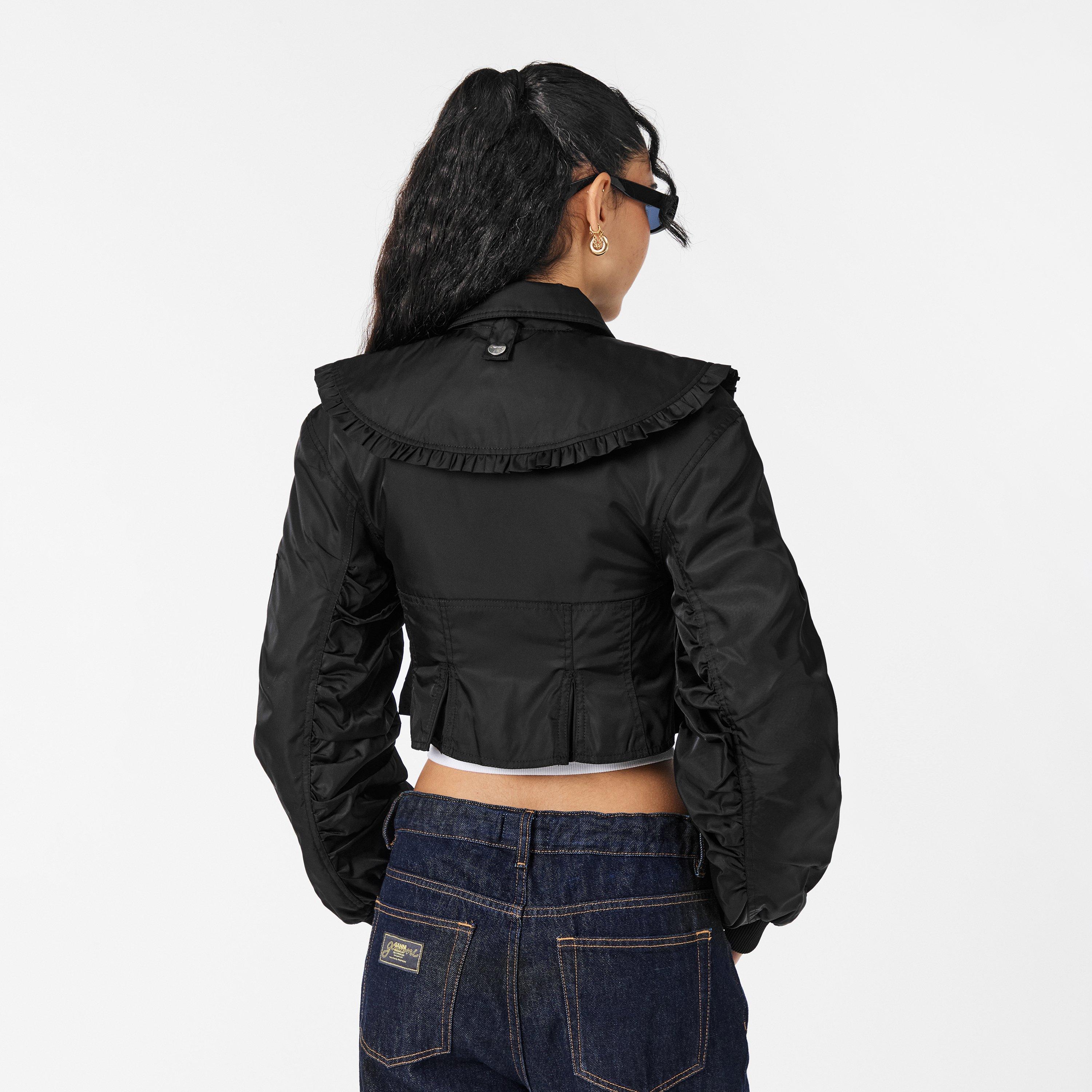 Black - Ganni - Ganni Duchesse Jkt Ld99 - 4