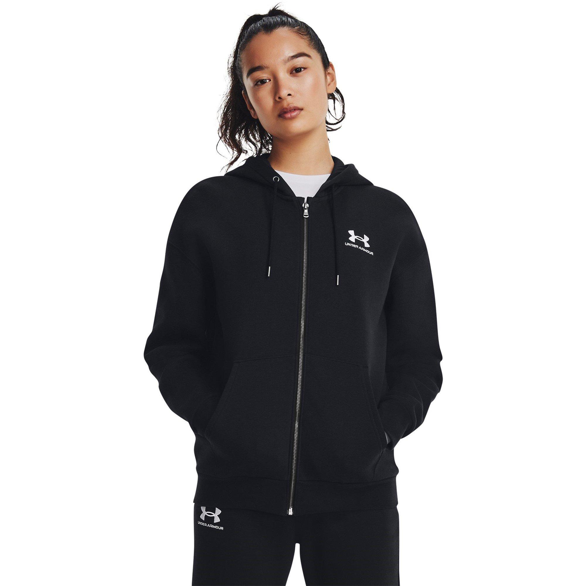 Black - Under Armour - Armour Essential Fleece Fz Womens - 3