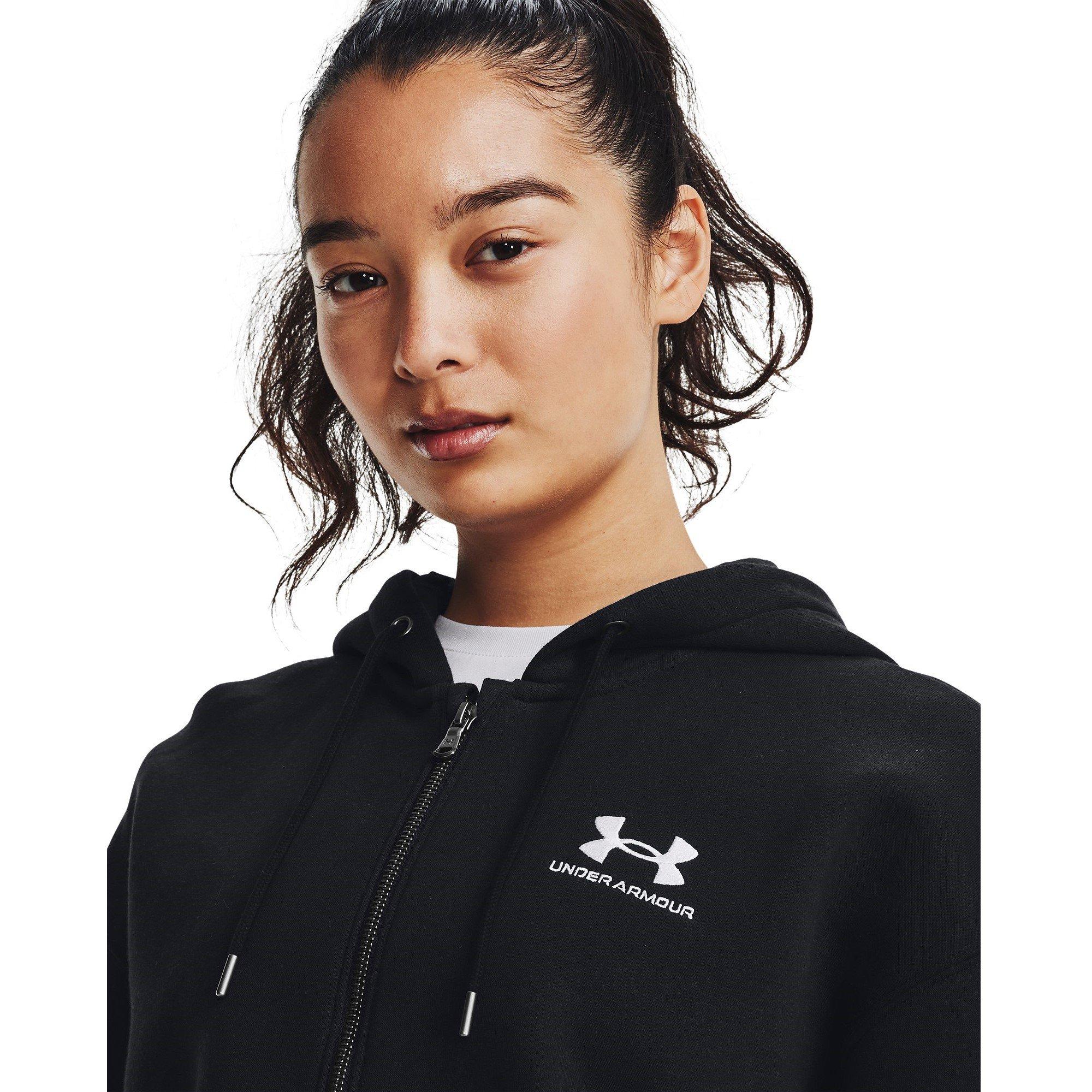 Black - Under Armour - Armour Essential Fleece Fz Womens - 5