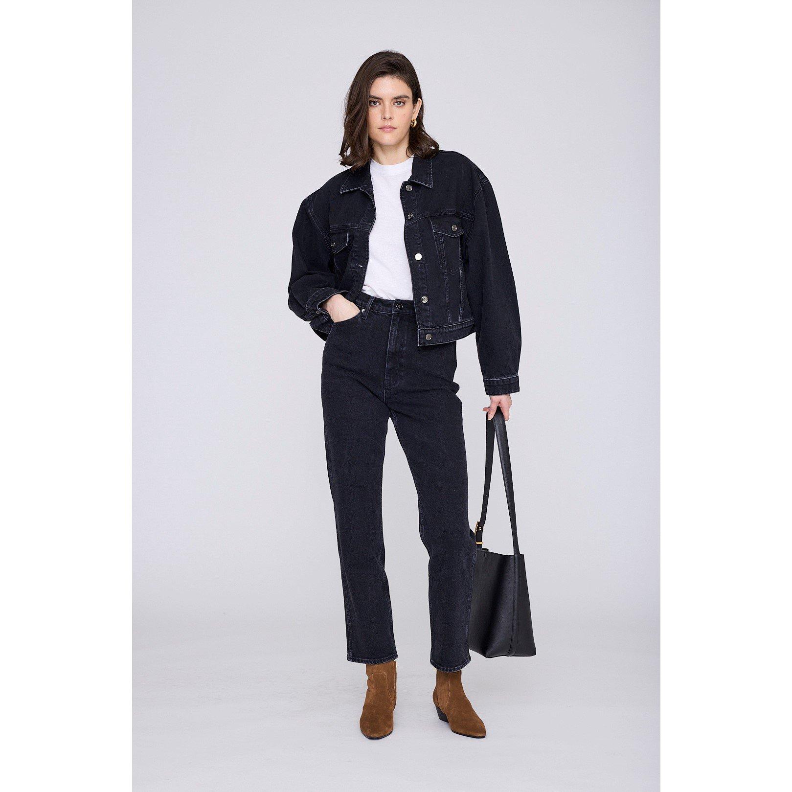 Anine Bing Women's Denim Jacket - VINTAGE BLACK - Size 14 (L)