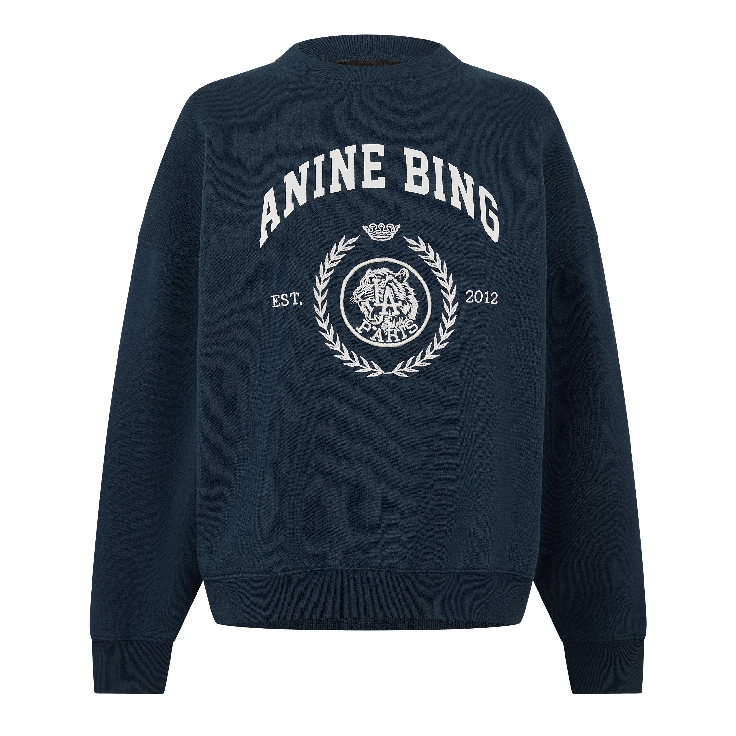 Anine Bing Women's Crew Sweatshirt - NAVY - Size 14 (L)