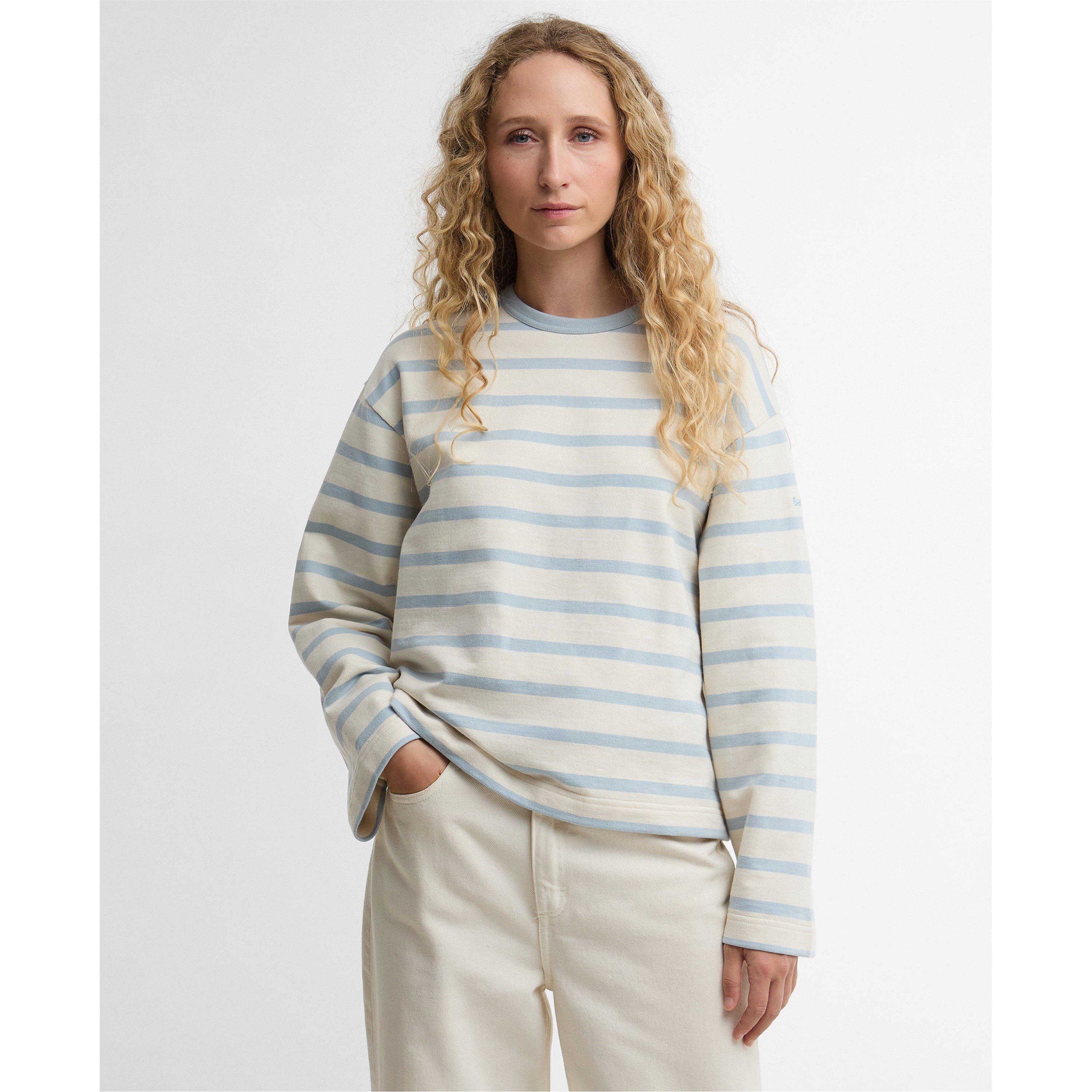 Ecru/Celestial - Barbour - Women's Crew Sweatshirt - 2