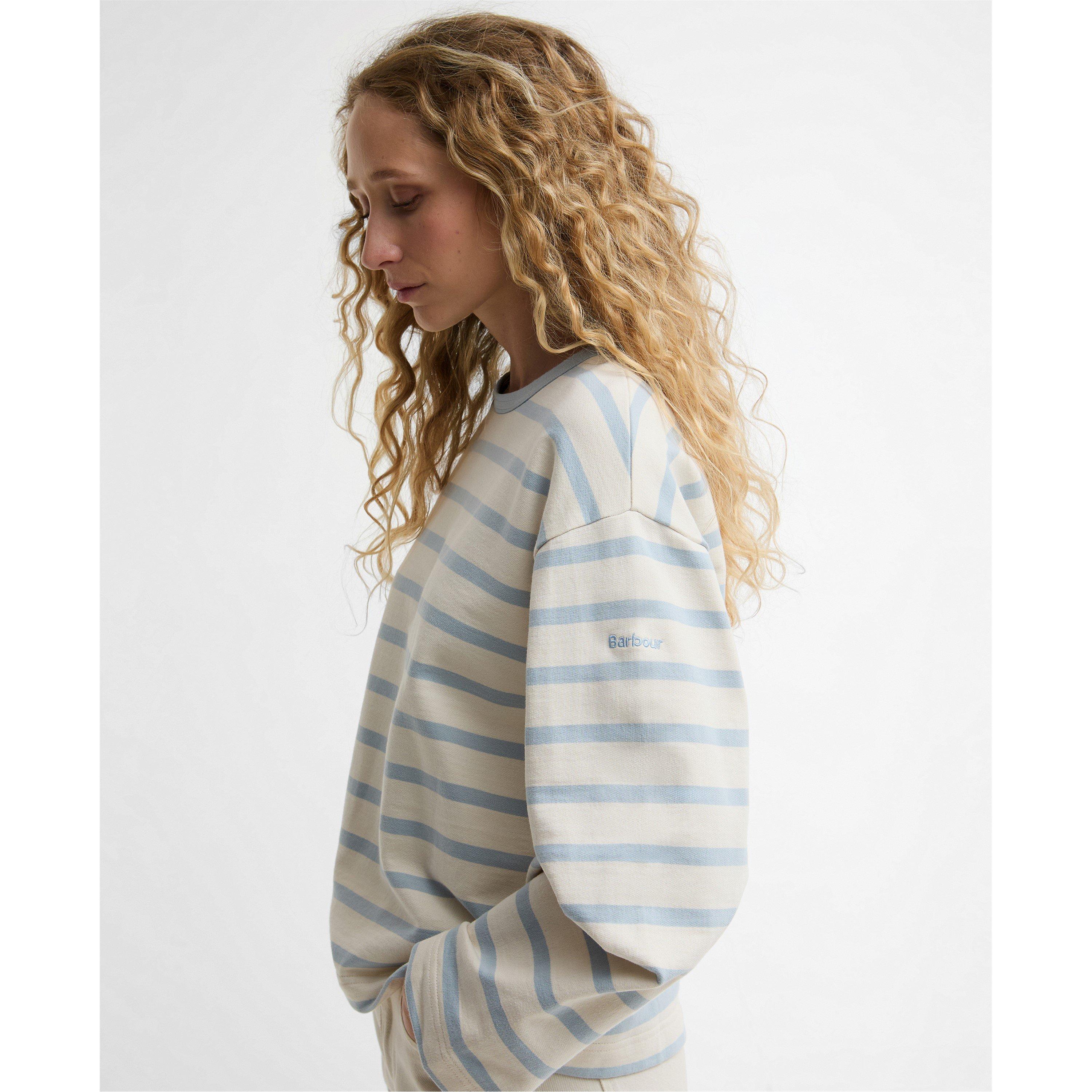 Ecru/Celestial - Barbour - Women's Crew Sweatshirt - 4
