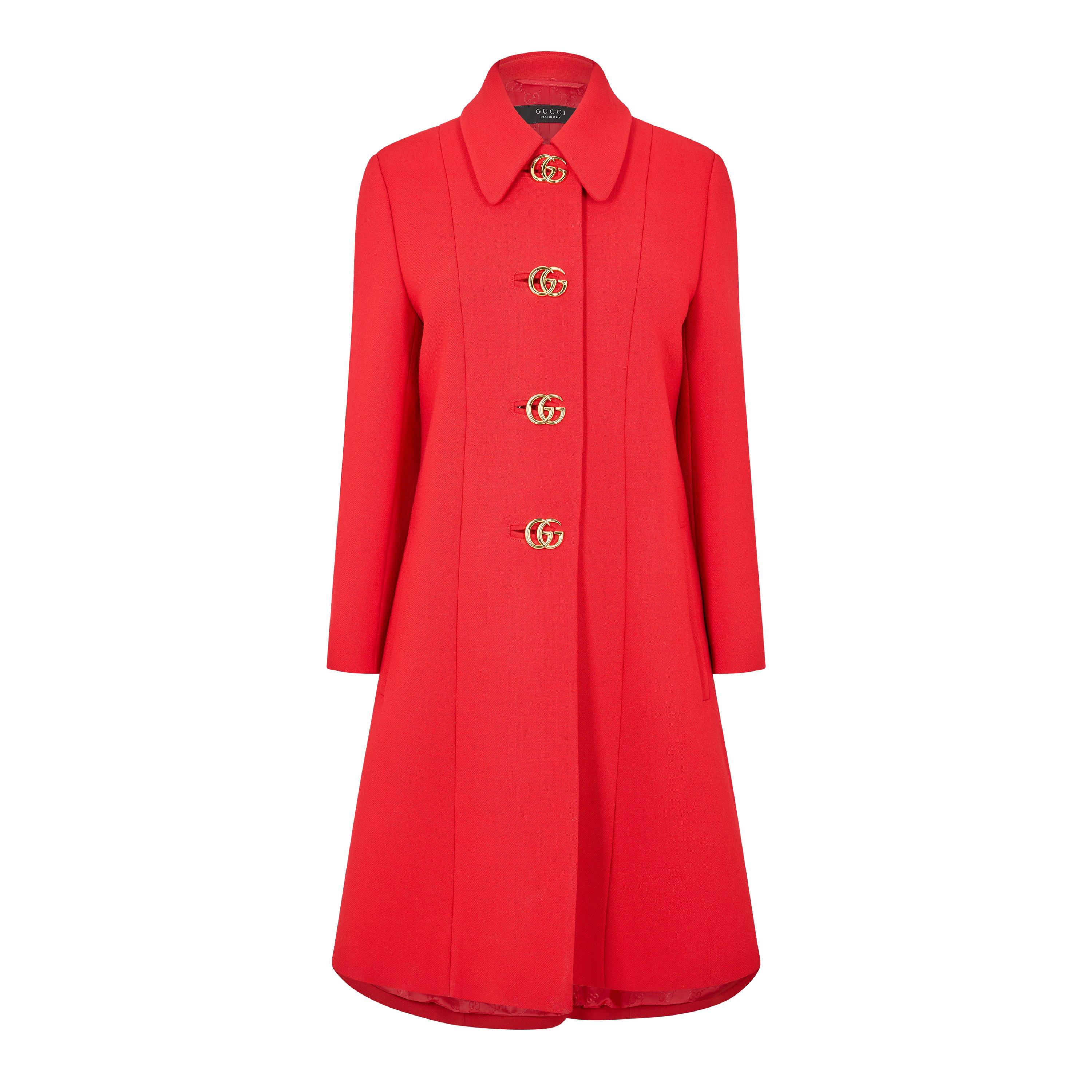 Hibiscus Red - Gucci - Gucci Wool Coat Ld62 - 1