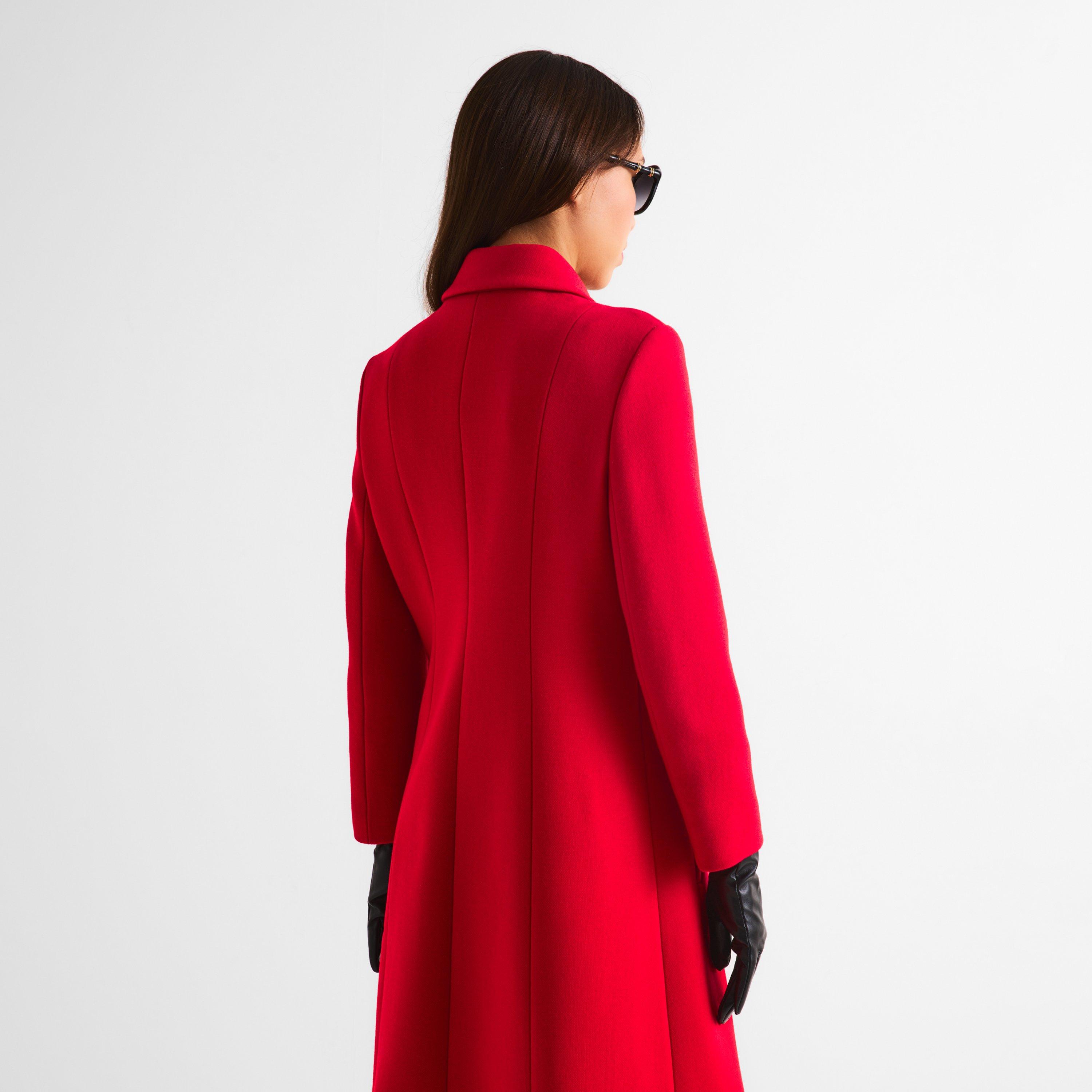 Hibiscus Red - Gucci - Women's Overcoat - 4