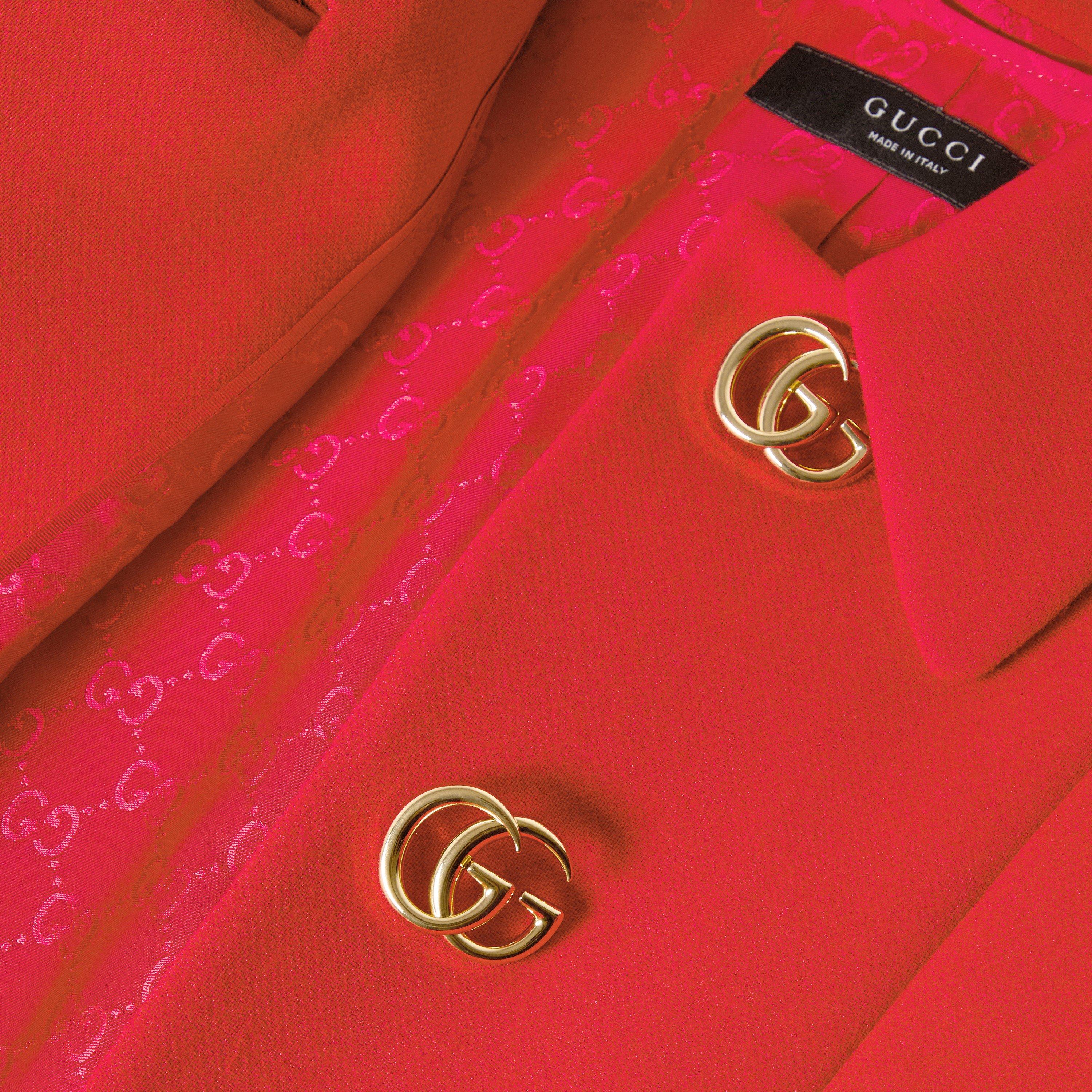 Hibiscus Red - Gucci - Women's Overcoat - 3