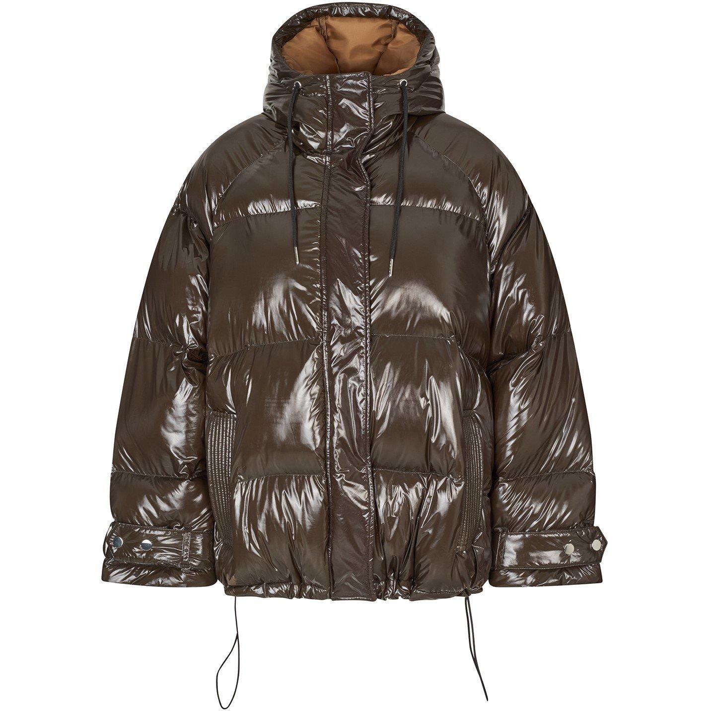 Lollys Laundry Women's Shelby Medium Puffer Jacket - 87 Dark Mokka - Size 8 (XS)