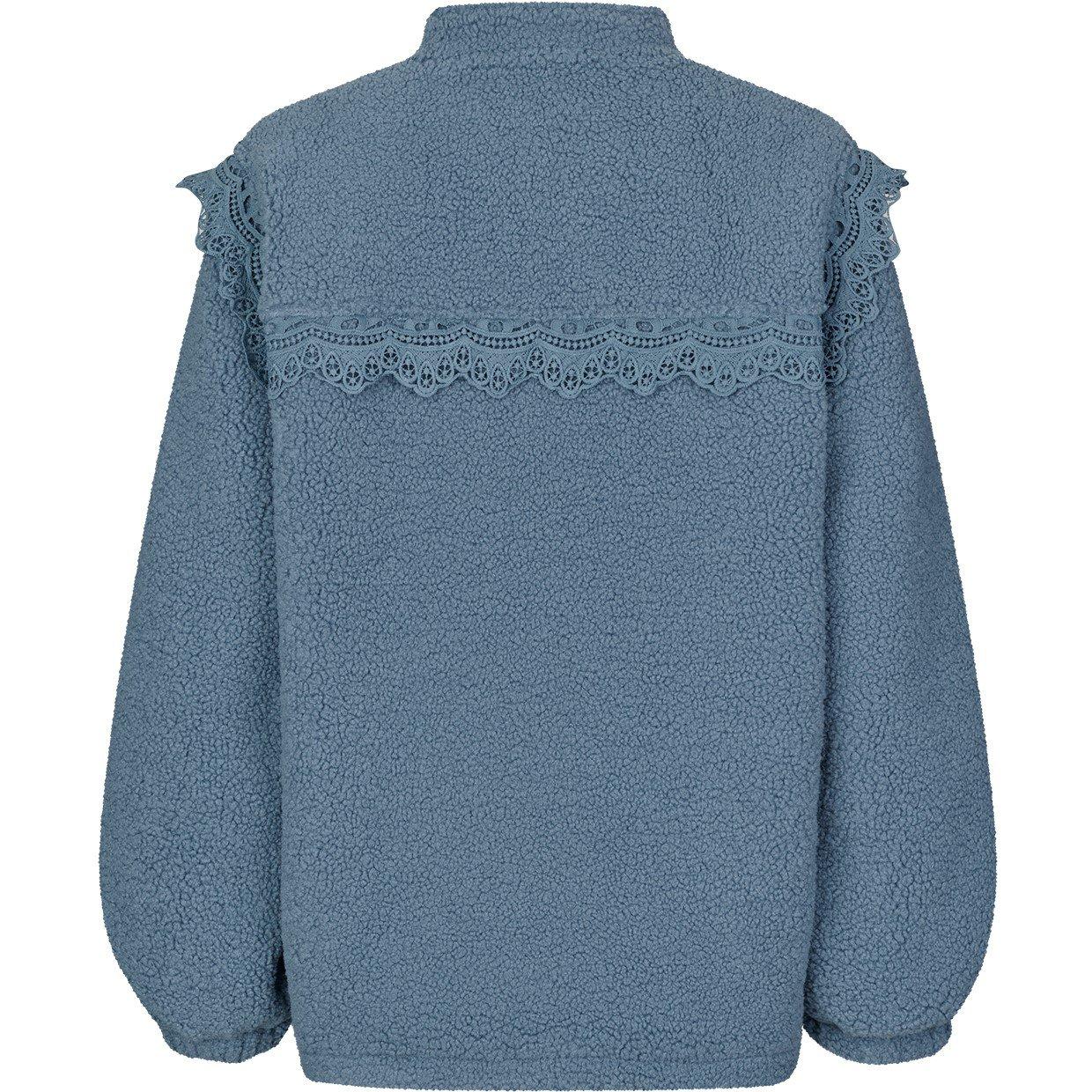 29 Dusty Blue - Lollys Laundry - Women's Fal Teddy Coat - 2