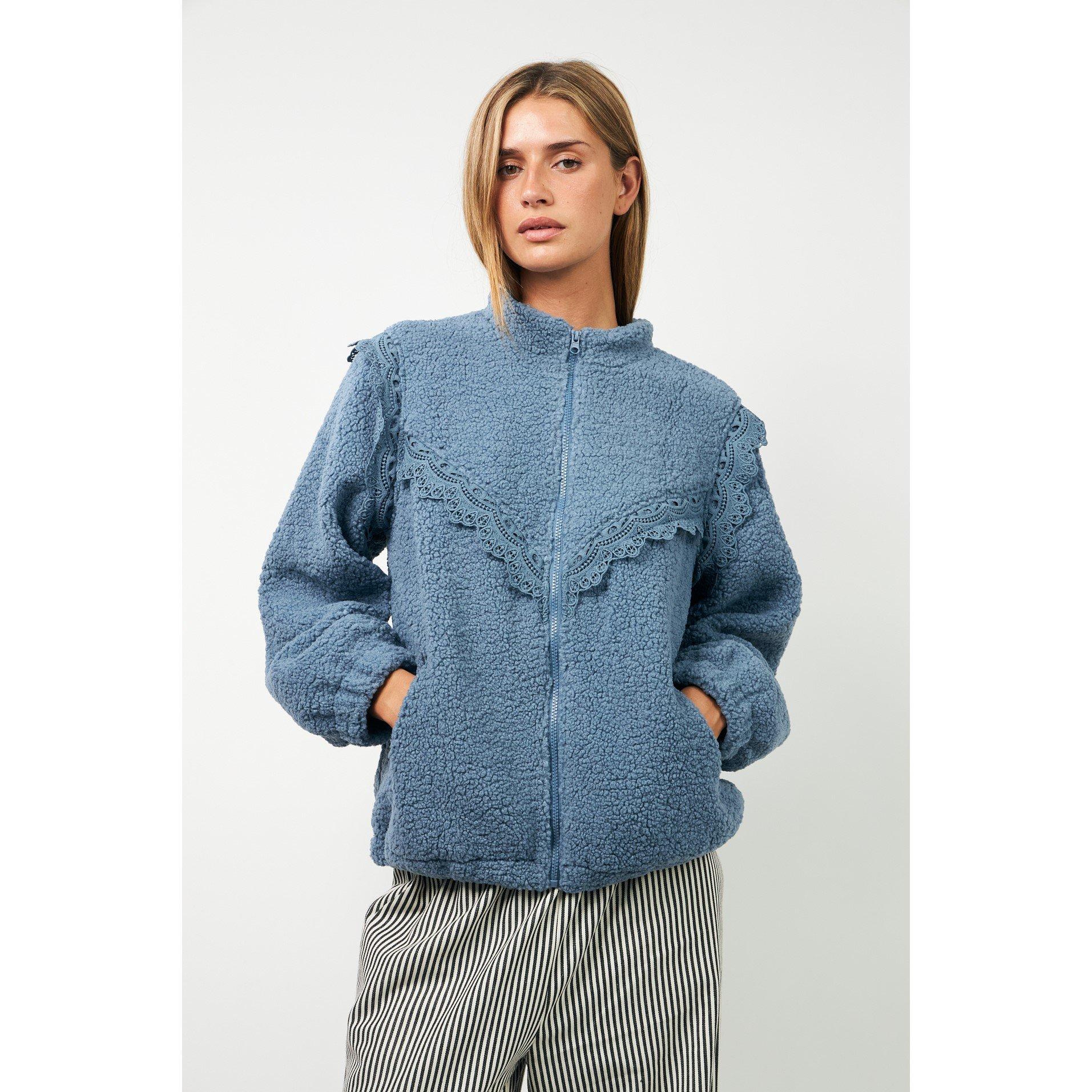 29 Dusty Blue - Lollys Laundry - Women's Fal Teddy Coat - 3