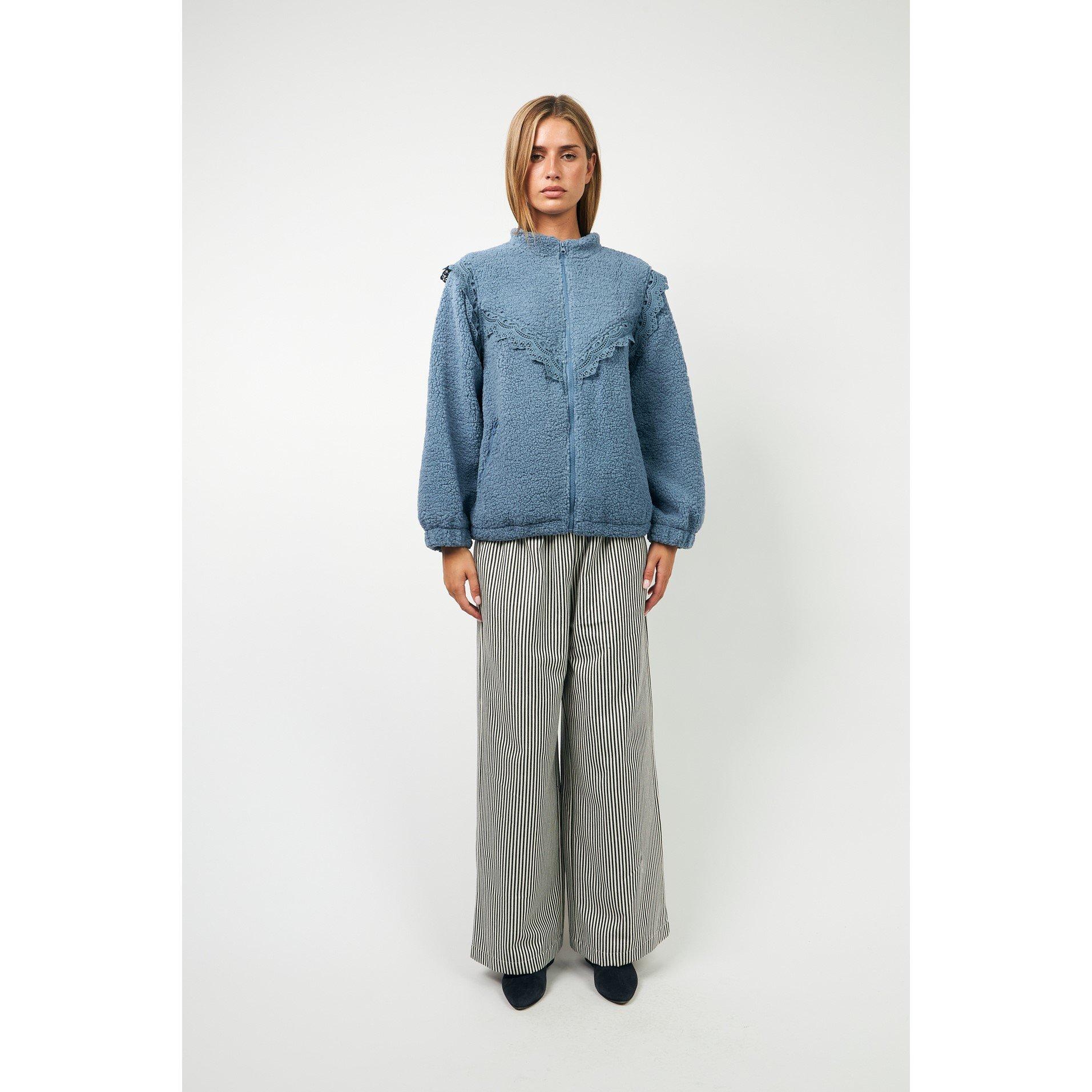 29 Dusty Blue - Lollys Laundry - Women's Fal Teddy Coat - 4