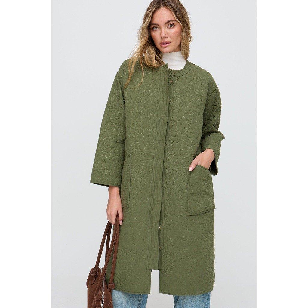 Khaki - Raffya - Women's Heid Quilted Jacket - 1