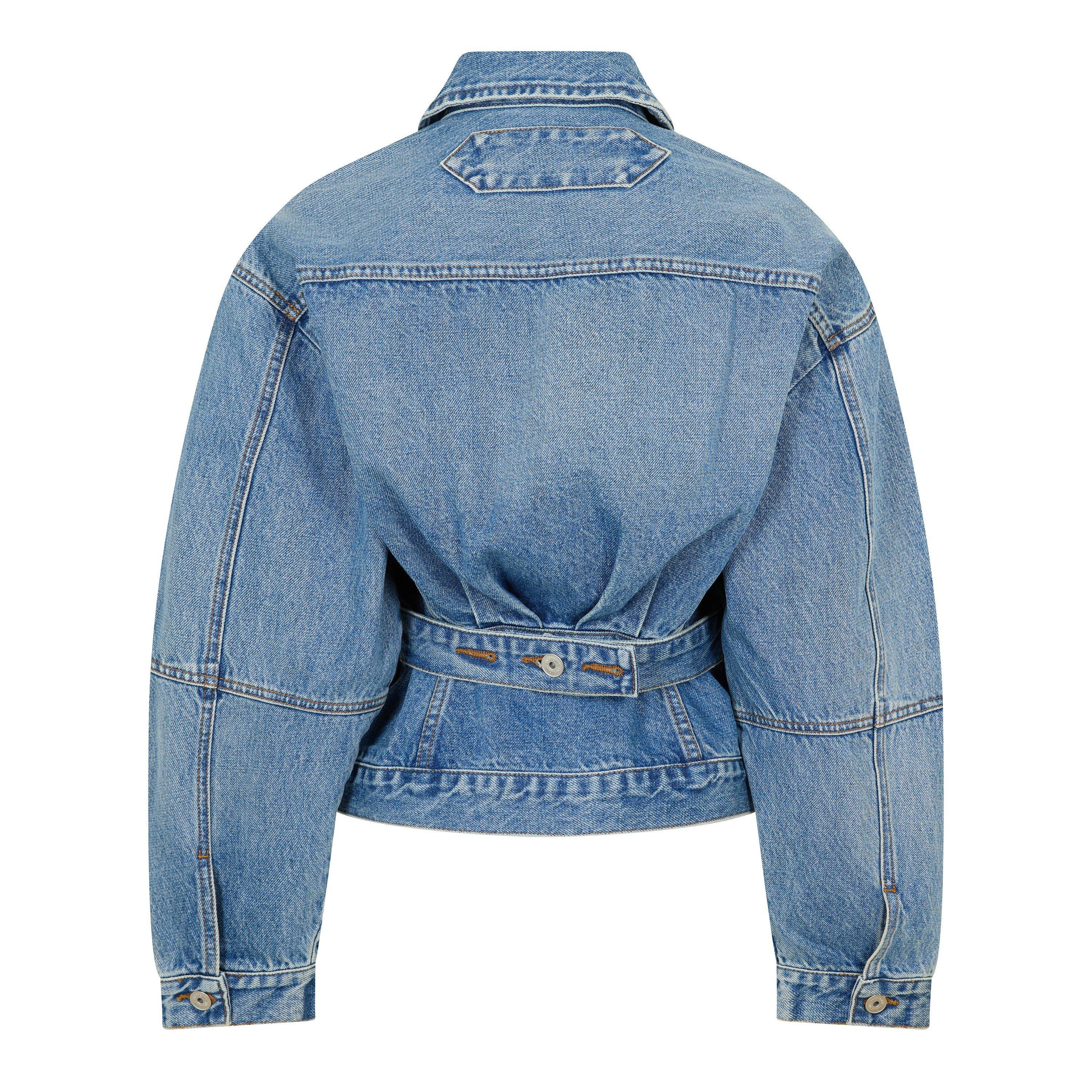 Blue/Tabac - Jacquemus - Women's Jacquard Denim Jacket - 2