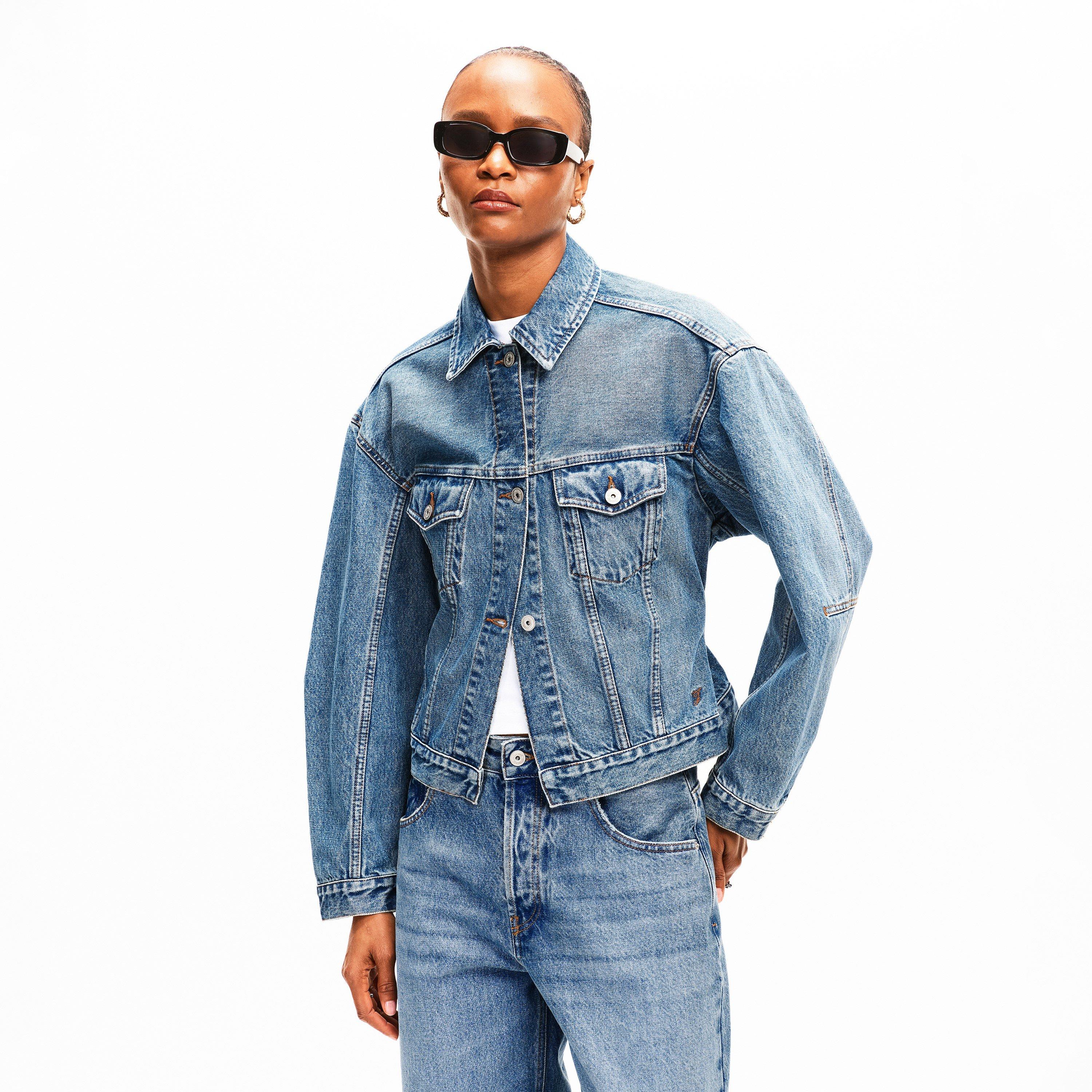 Blue/Tabac - Jacquemus - Women's Jacquard Denim Jacket - 3