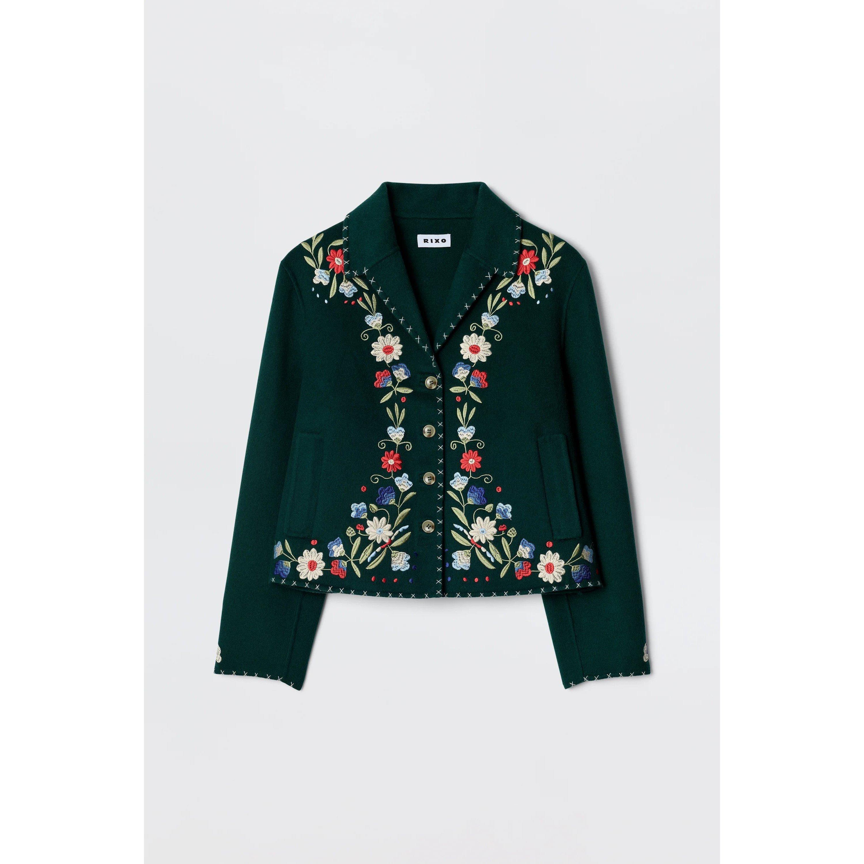 RIXO Rixo Jude Jacket Ld61 - Bliss Green - Size 12 (M)