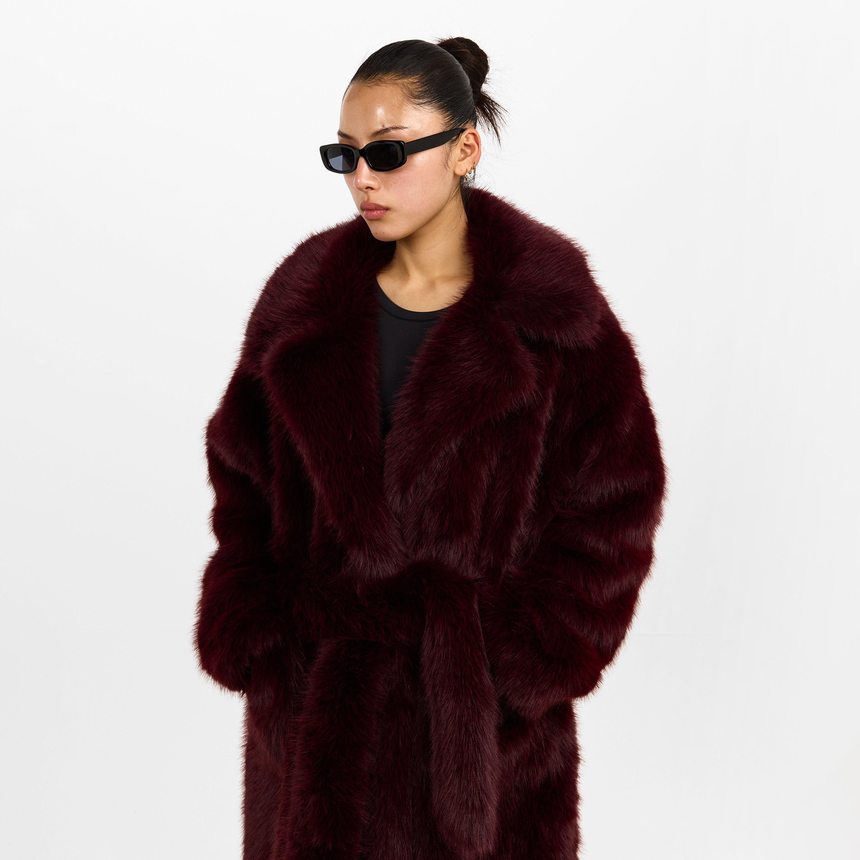 Burgandy - 4th and Reckless - Women's Schiffer Teddy Coat - 3