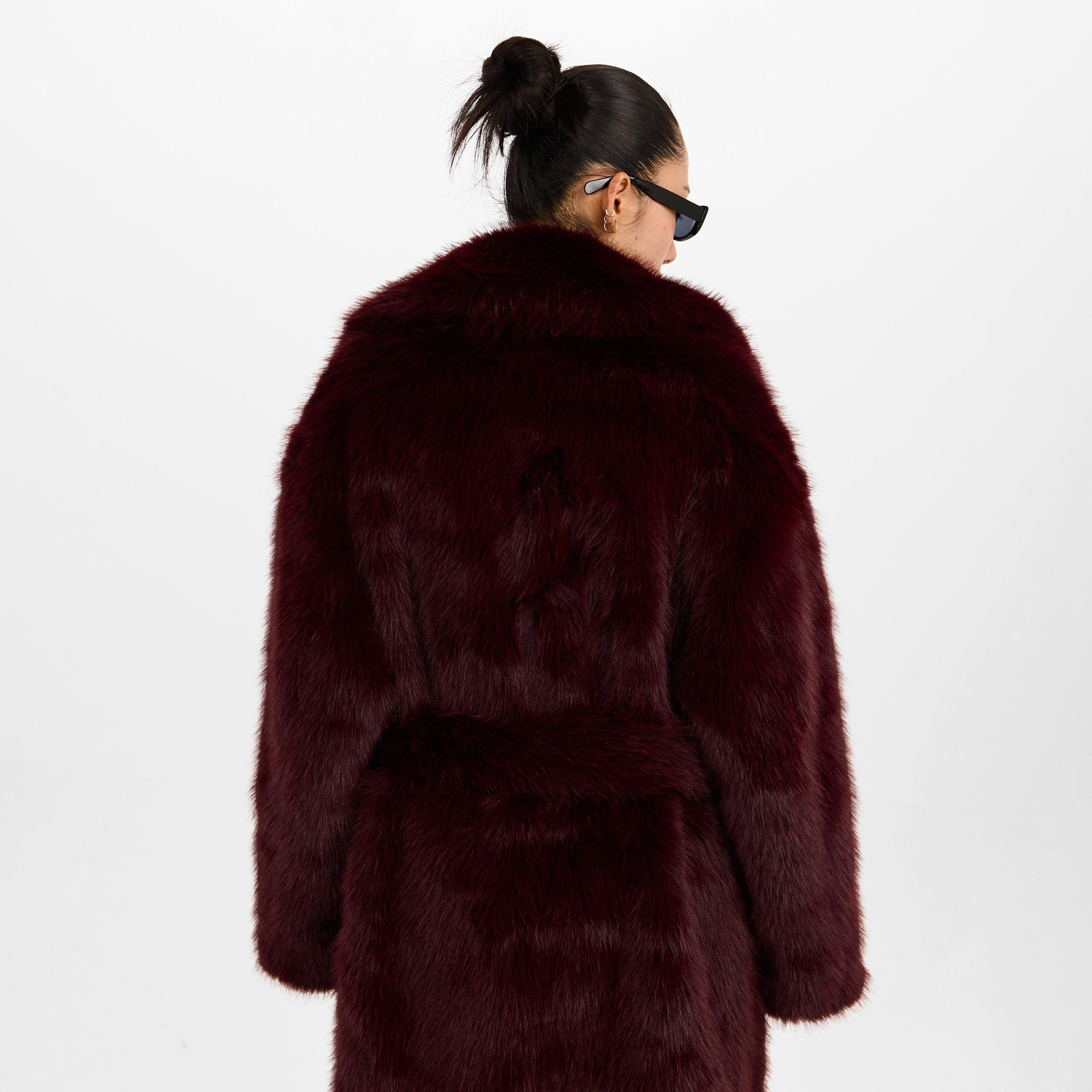 Burgandy - 4th and Reckless - Women's Schiffer Teddy Coat - 4
