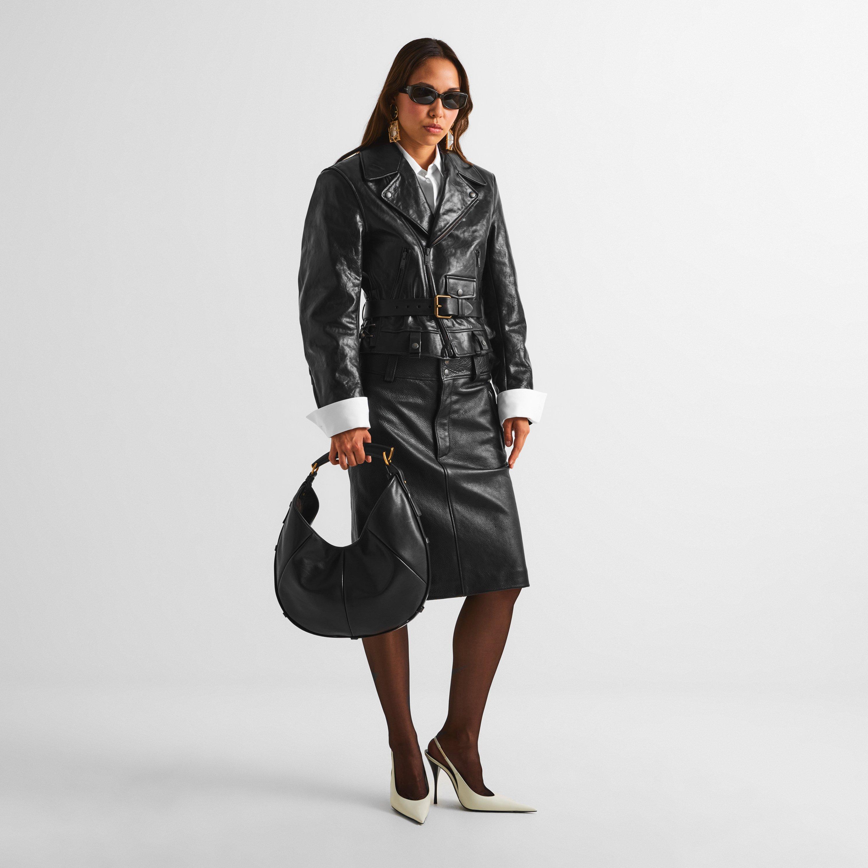Marron Fonce - Saint Laurent - Women's Leather Jacket - 6