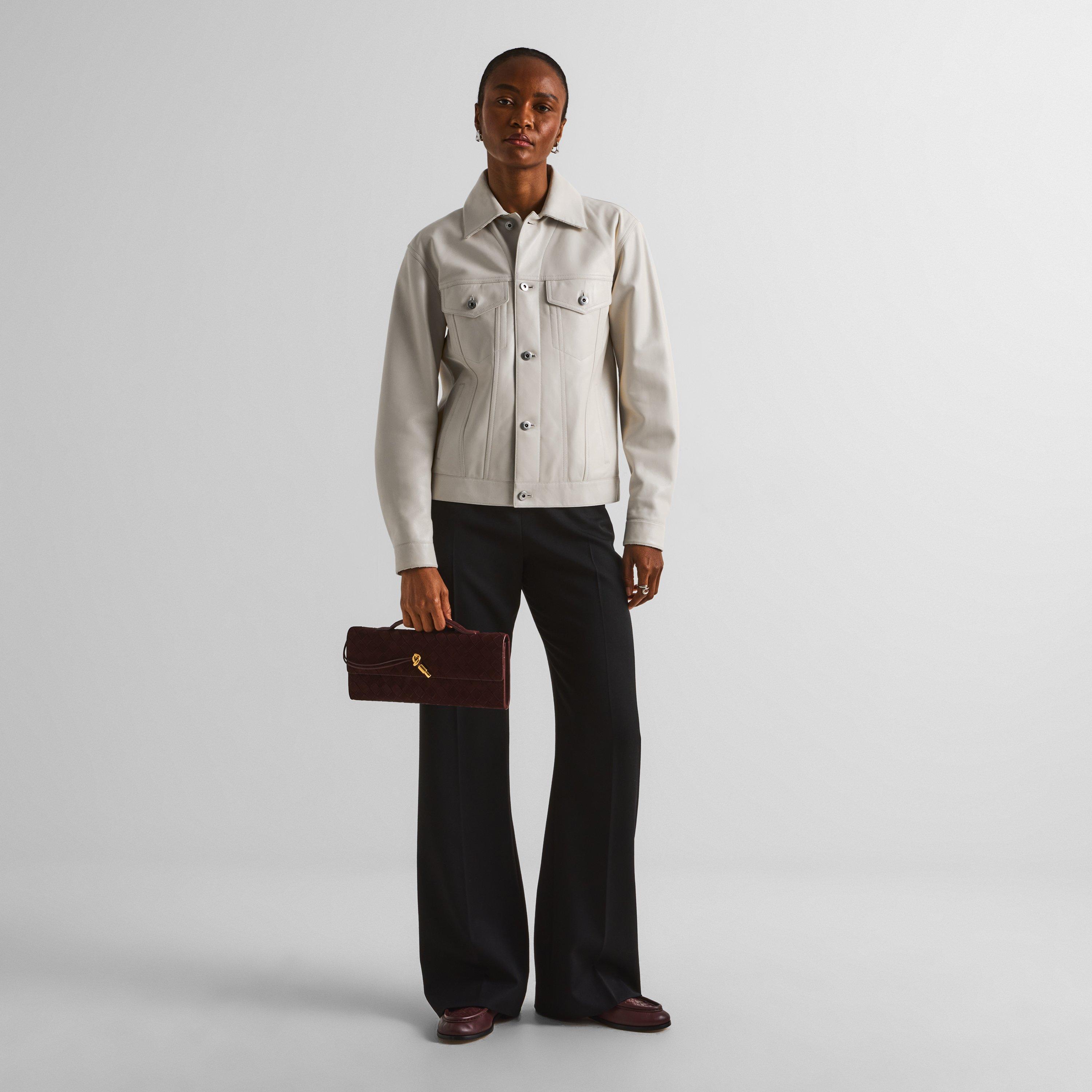 Parchment - Bottega Veneta - Women's Leather Jacket - 6