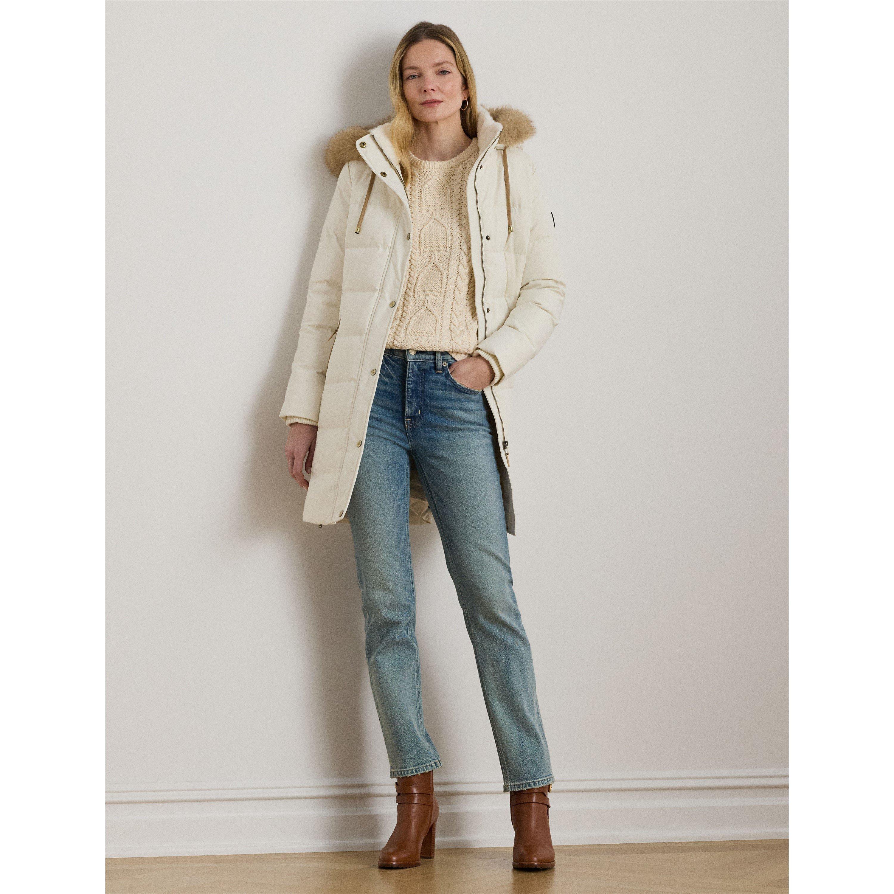 CREAM - Lauren by Ralph Lauren - LRL Fur Hd Coat Ld64 - 5