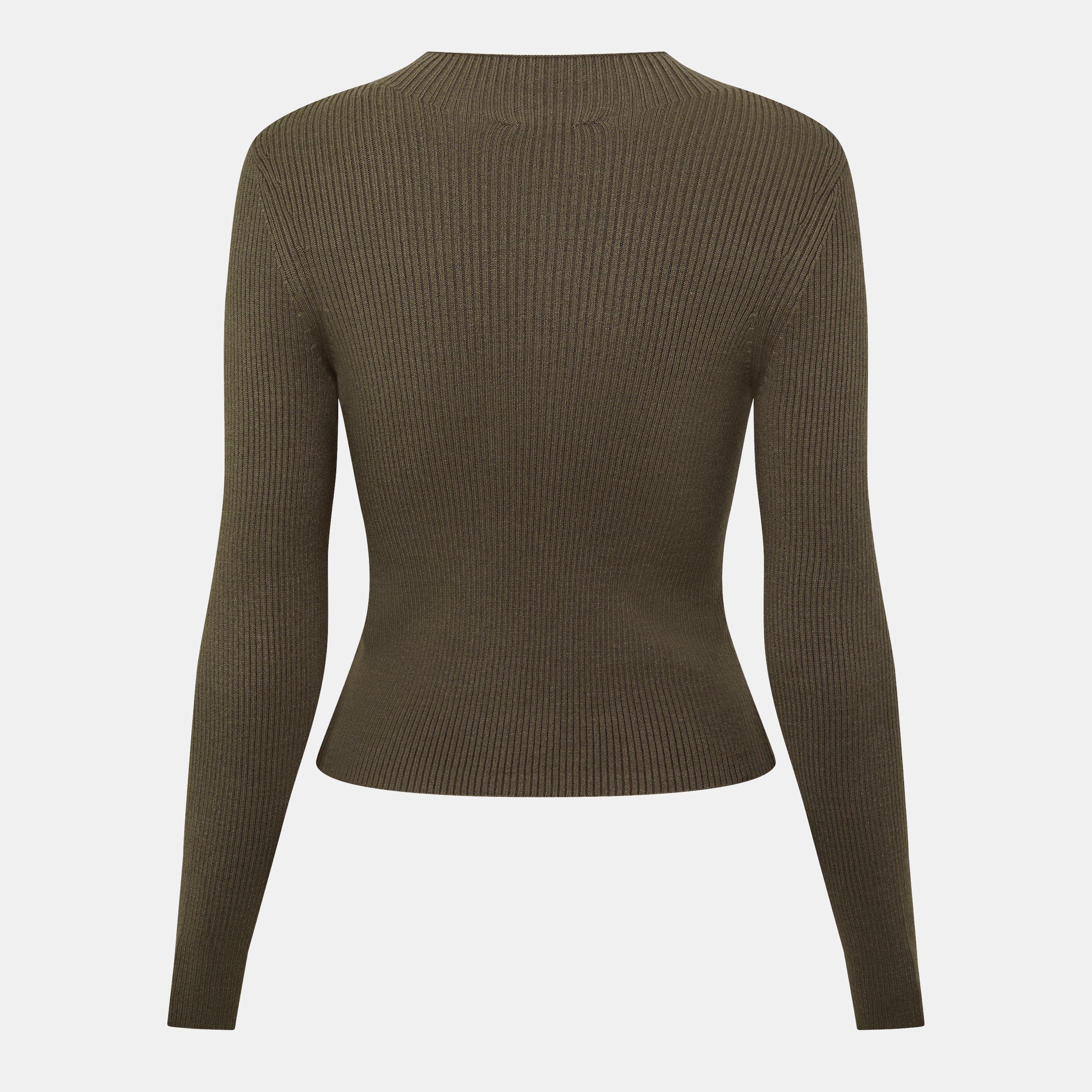 Khaki - Jack Wills - Rib Turtleneck Jumper - 2