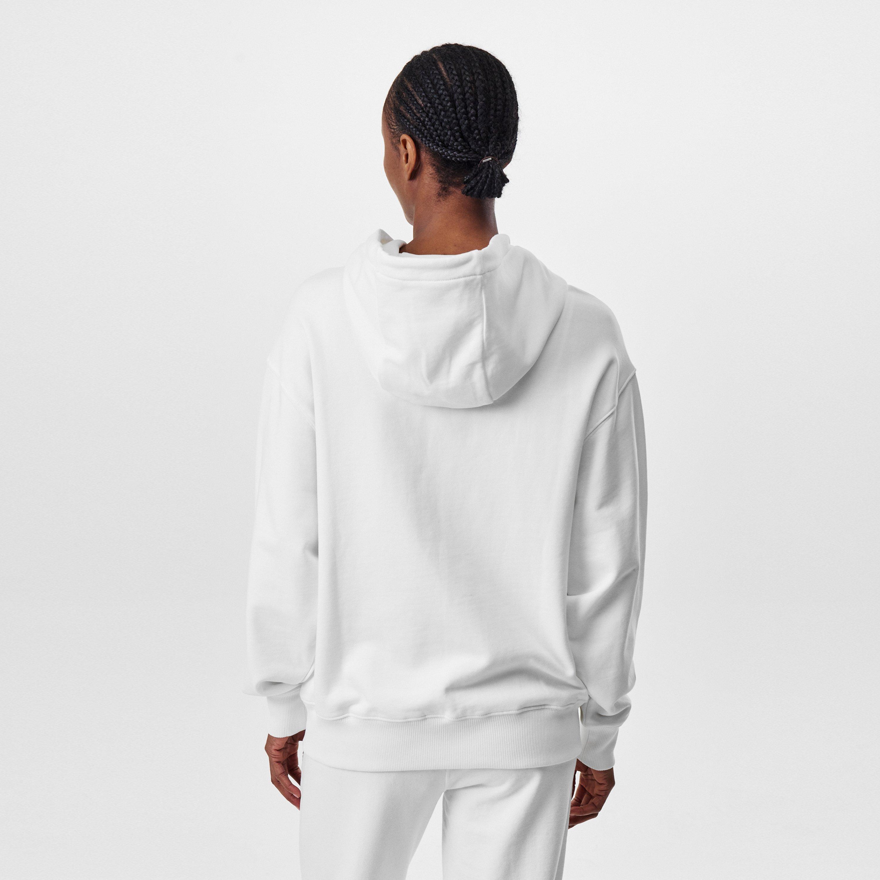White 100 - Boss - Women's Iconic Hoodie, Printed Logo Design - 4