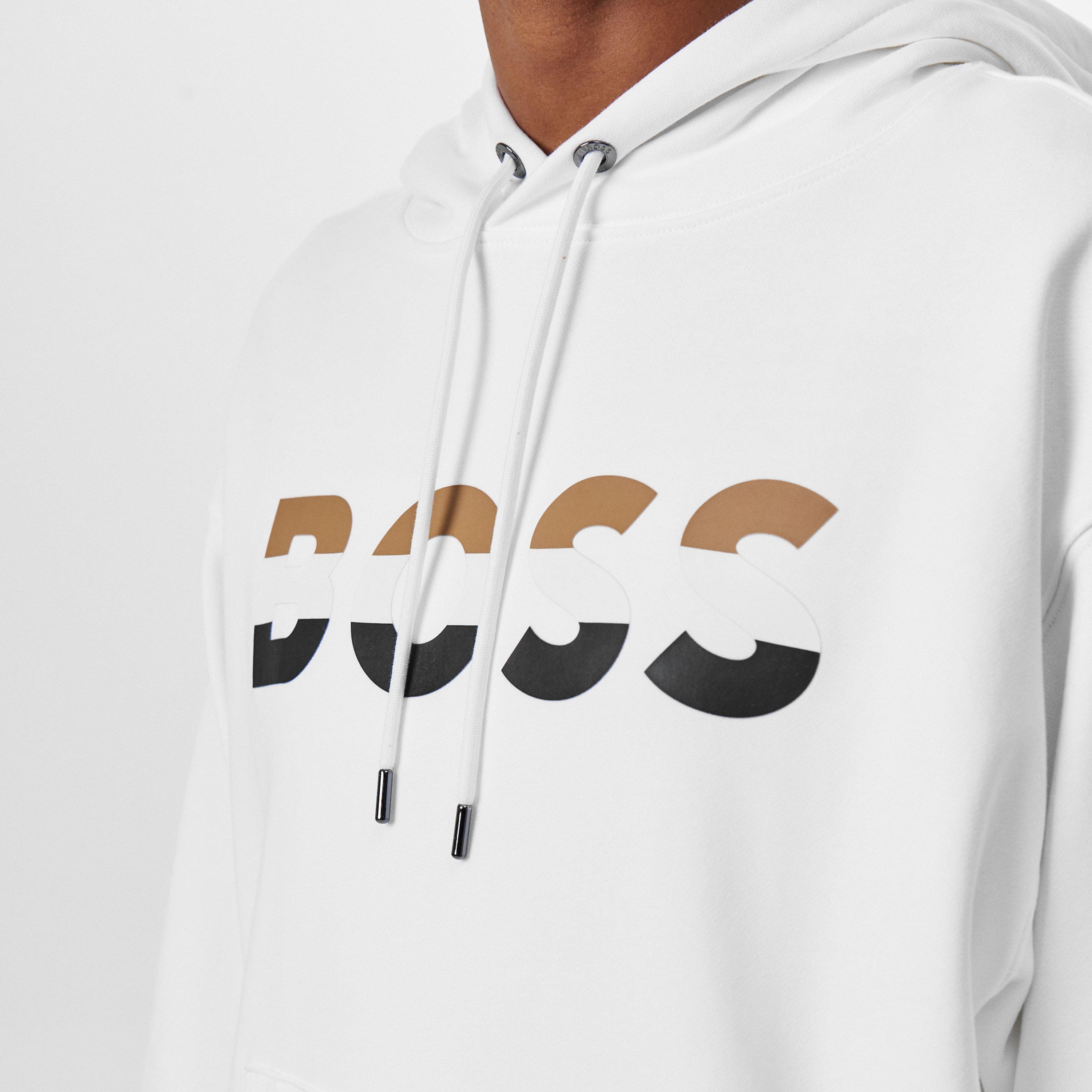 White 100 - Boss - Women's Iconic Hoodie, Printed Logo Design - 5