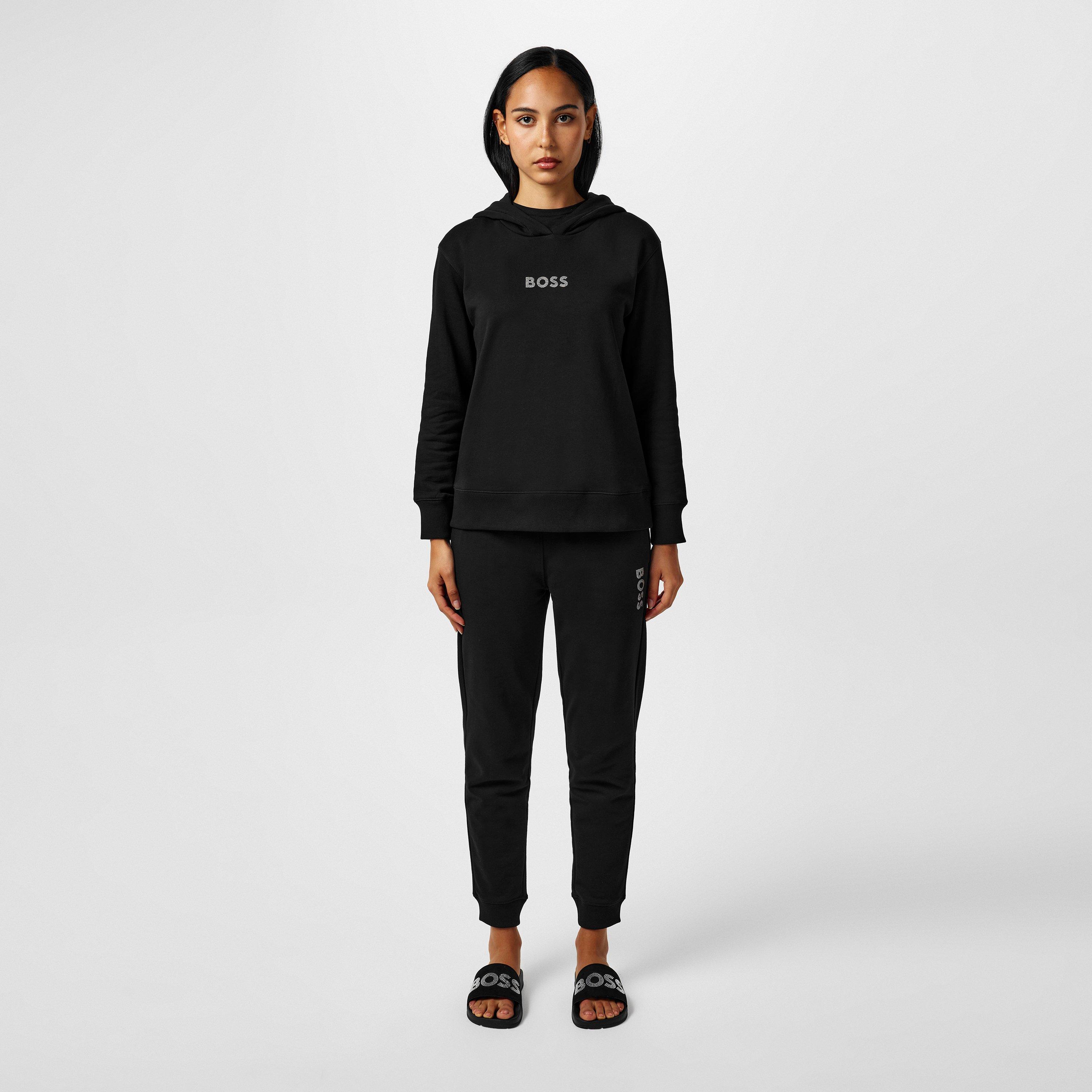 Black 001 - Boss - Women's Edelight Hoodie, Clean Lines, Minimalist Design - 6