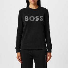 Boss Women's Crew Sweatshirt, Sparkling Diamante