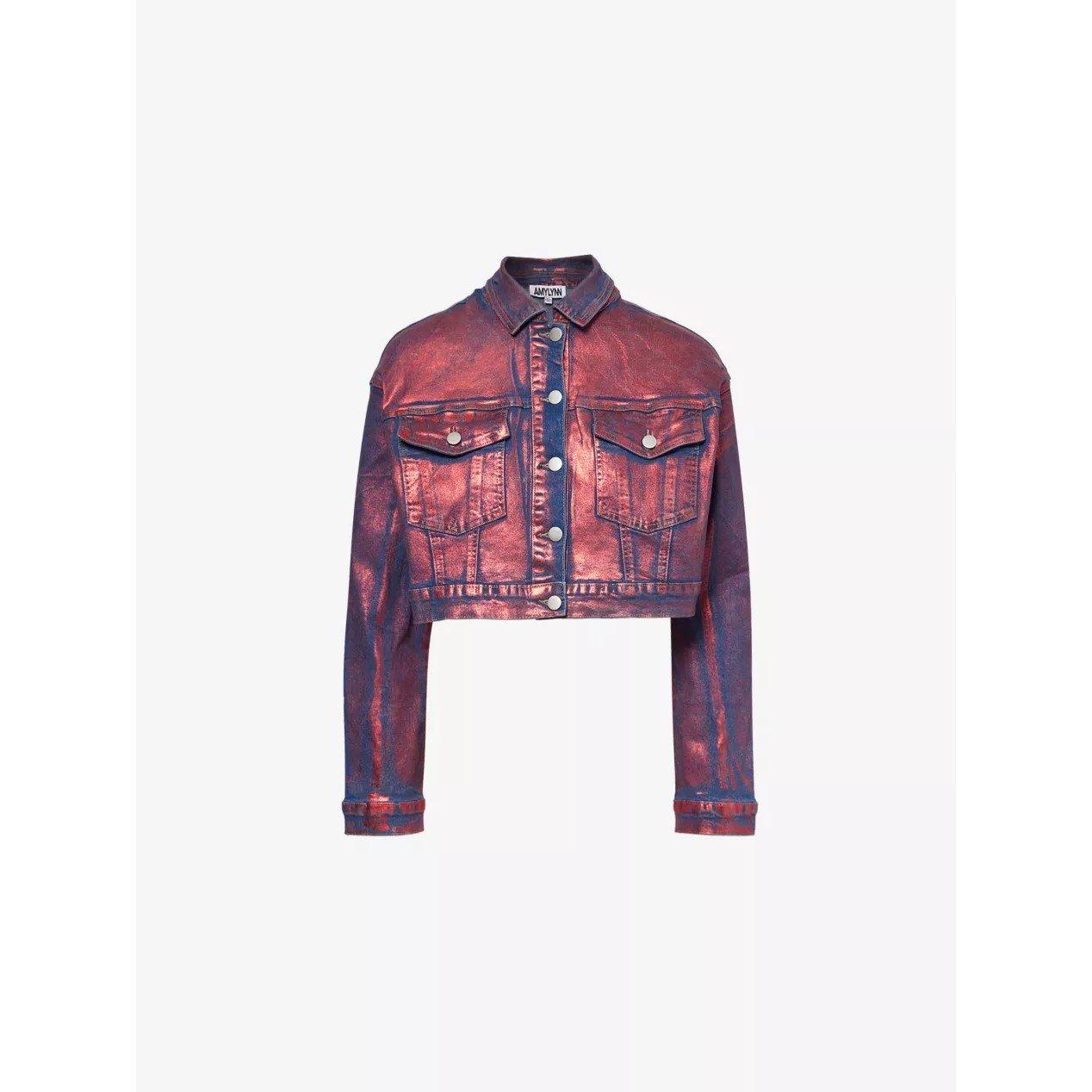 Amylynn Women's Hill Foil Denim Jacket - Red - XS (6)