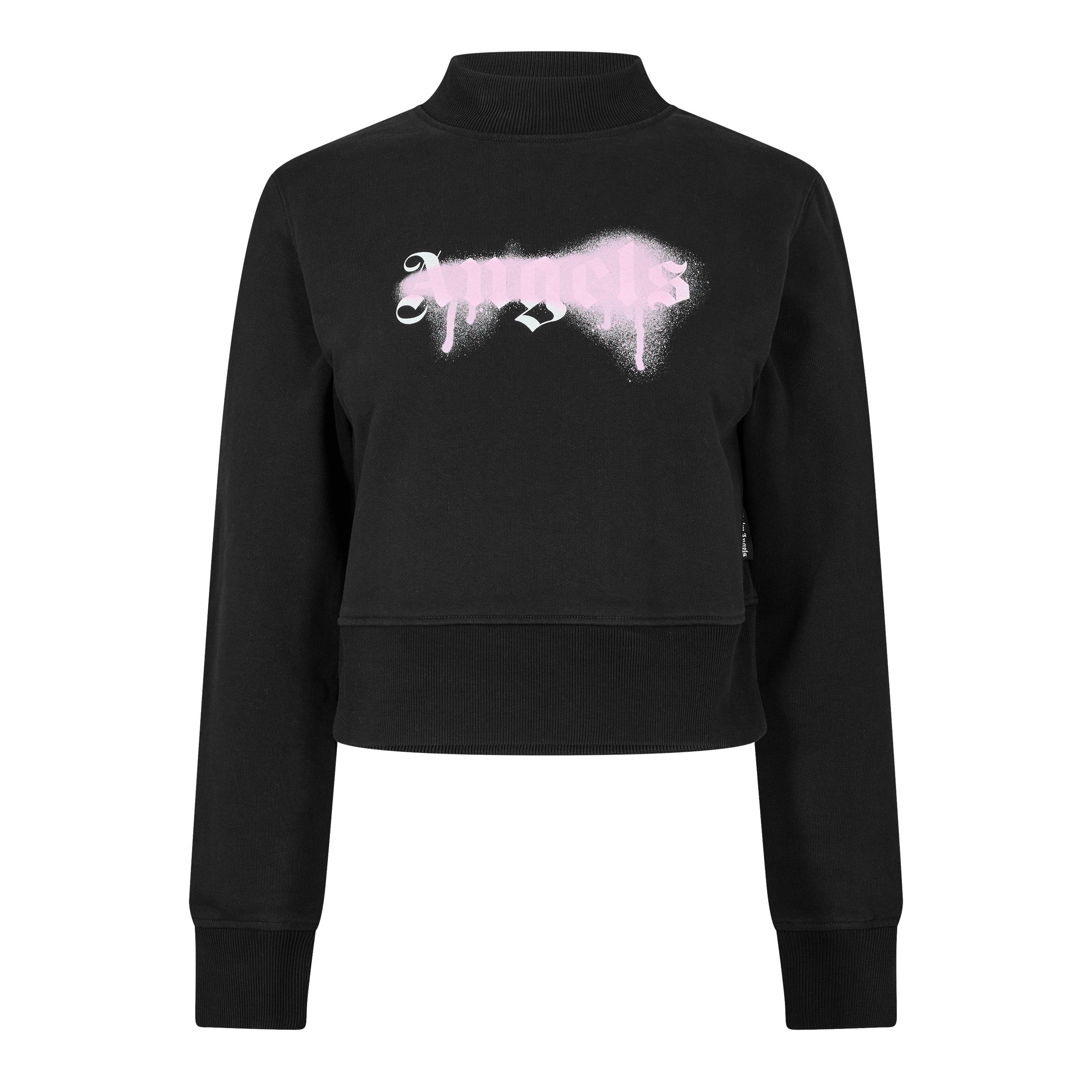 Palm Angels Women's Crew Sweatshirt - Black Pink - Size 12 (M)