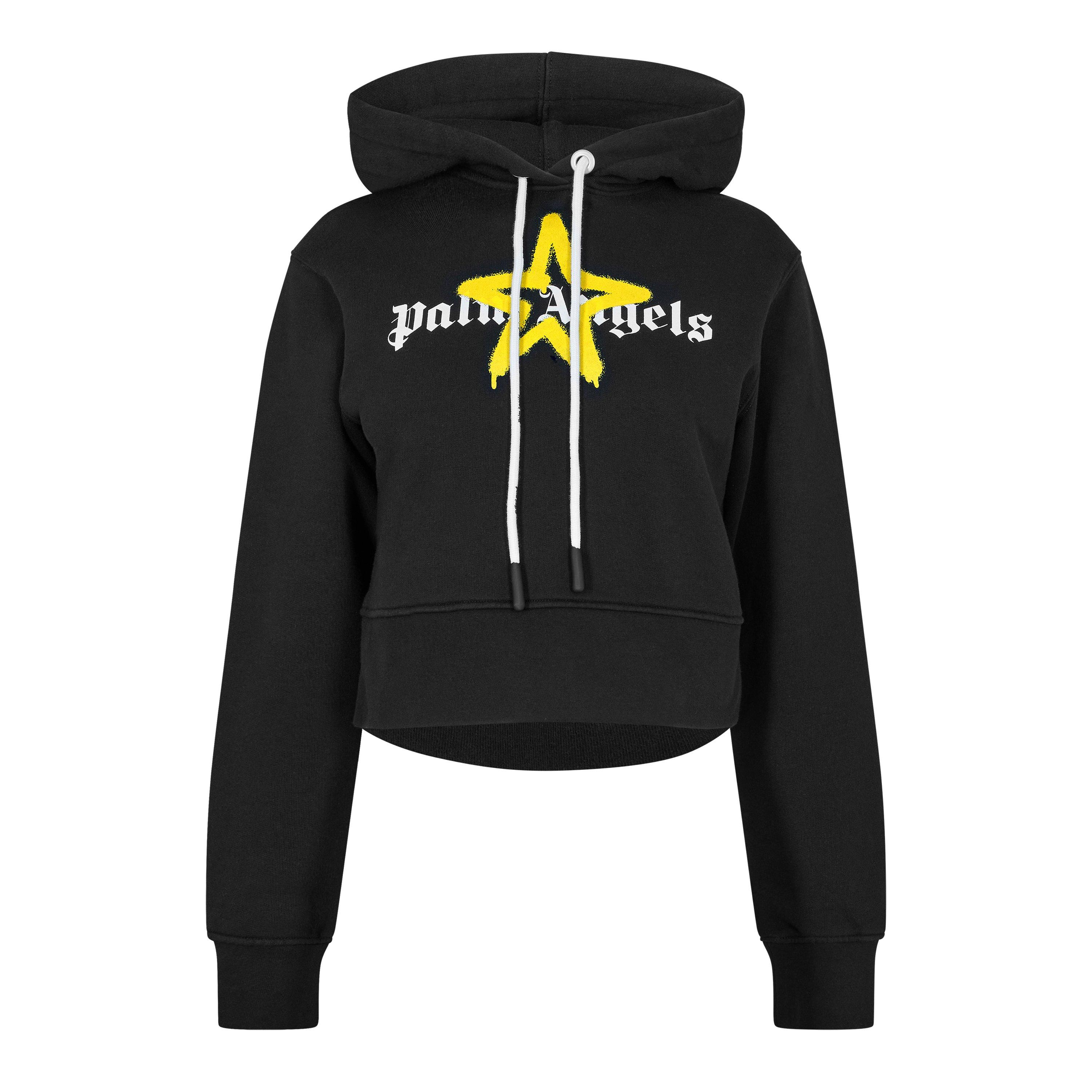 Black Yellow - Palm Angels - Women's Star Pull Over Hoodie - 1